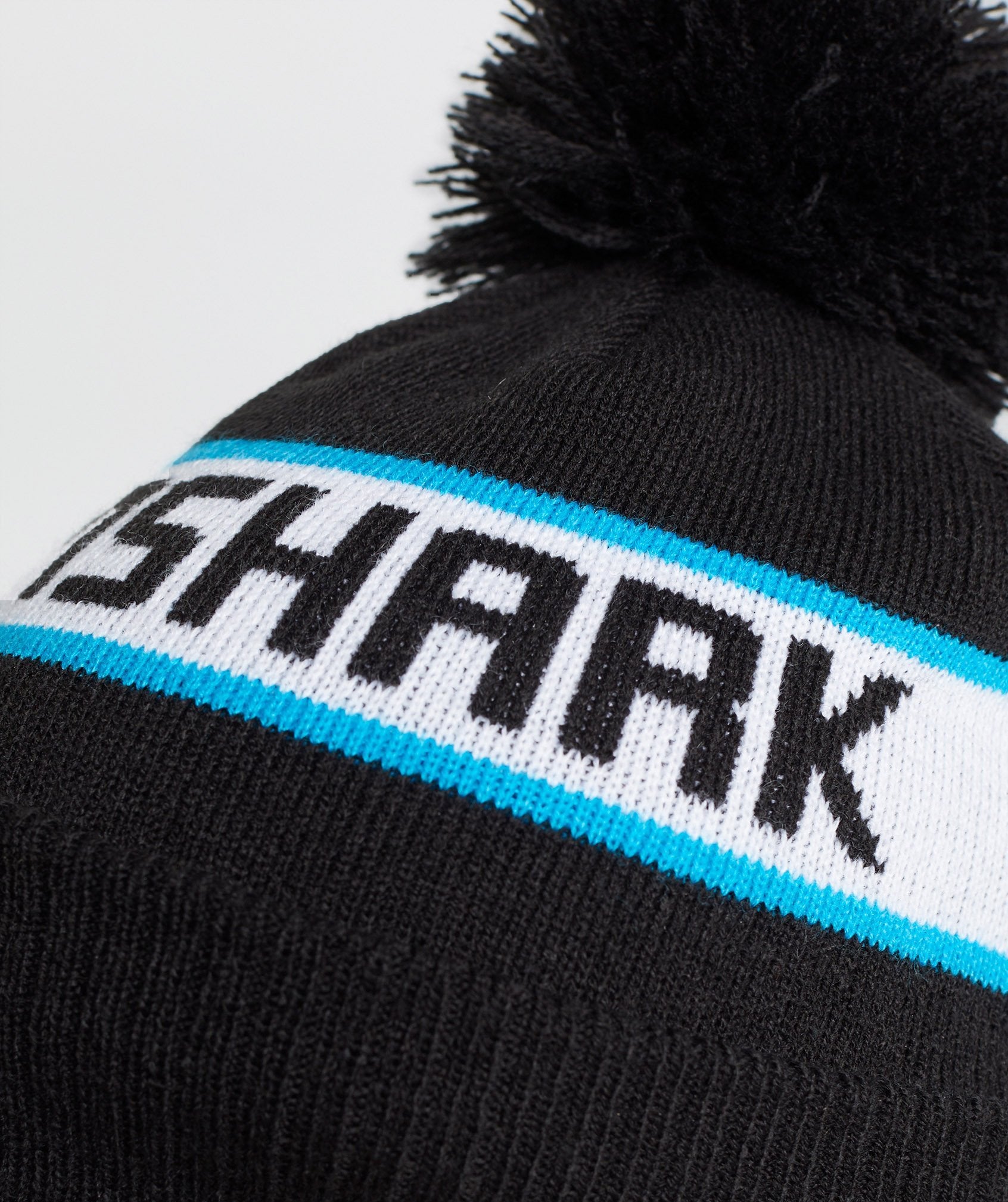 New Era Bobble Beanie in Black/Blue