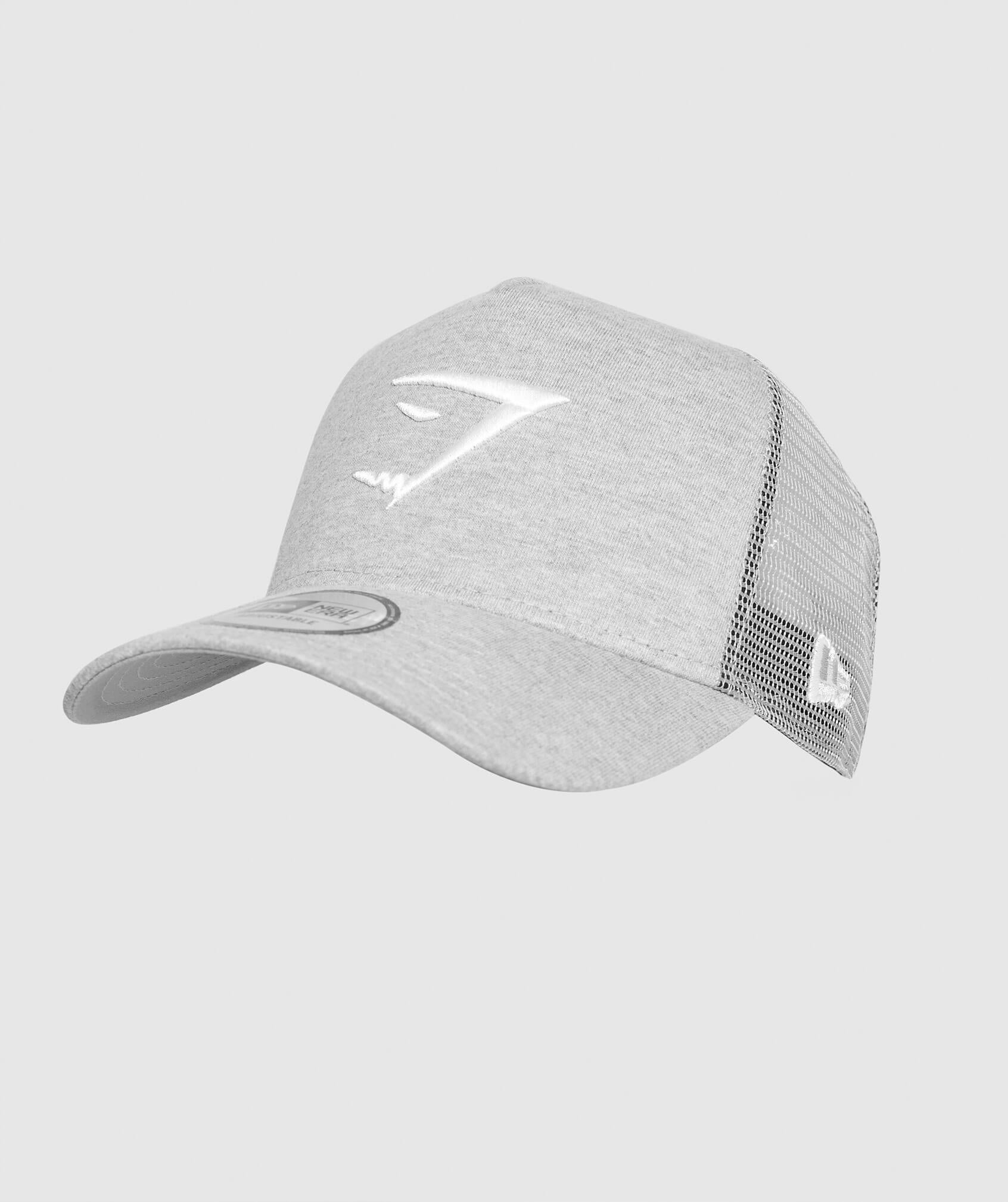 New Era Mesh Trucker in Grey Marl/White - view 2