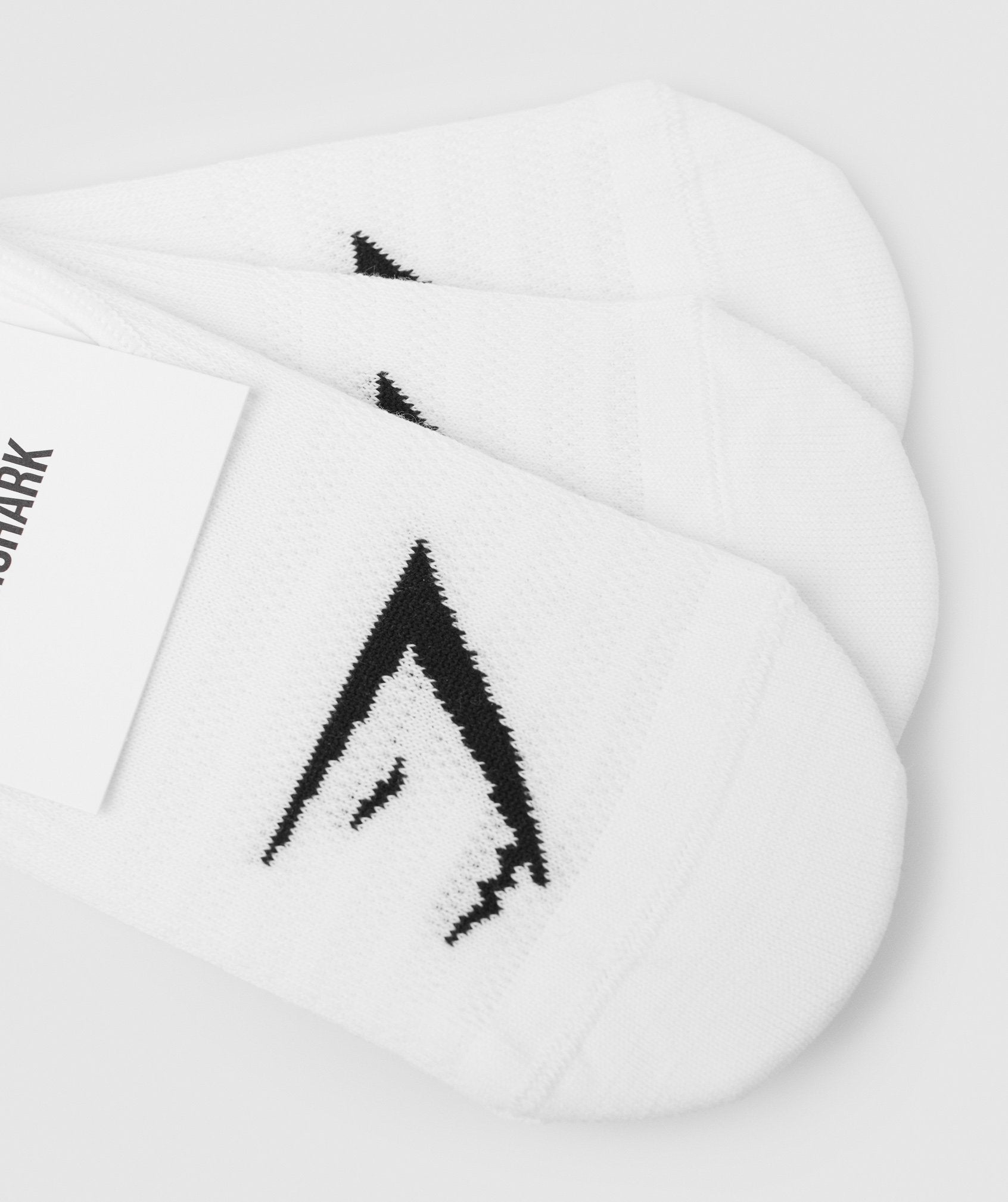 No Show Socks 3pk in White - view 3