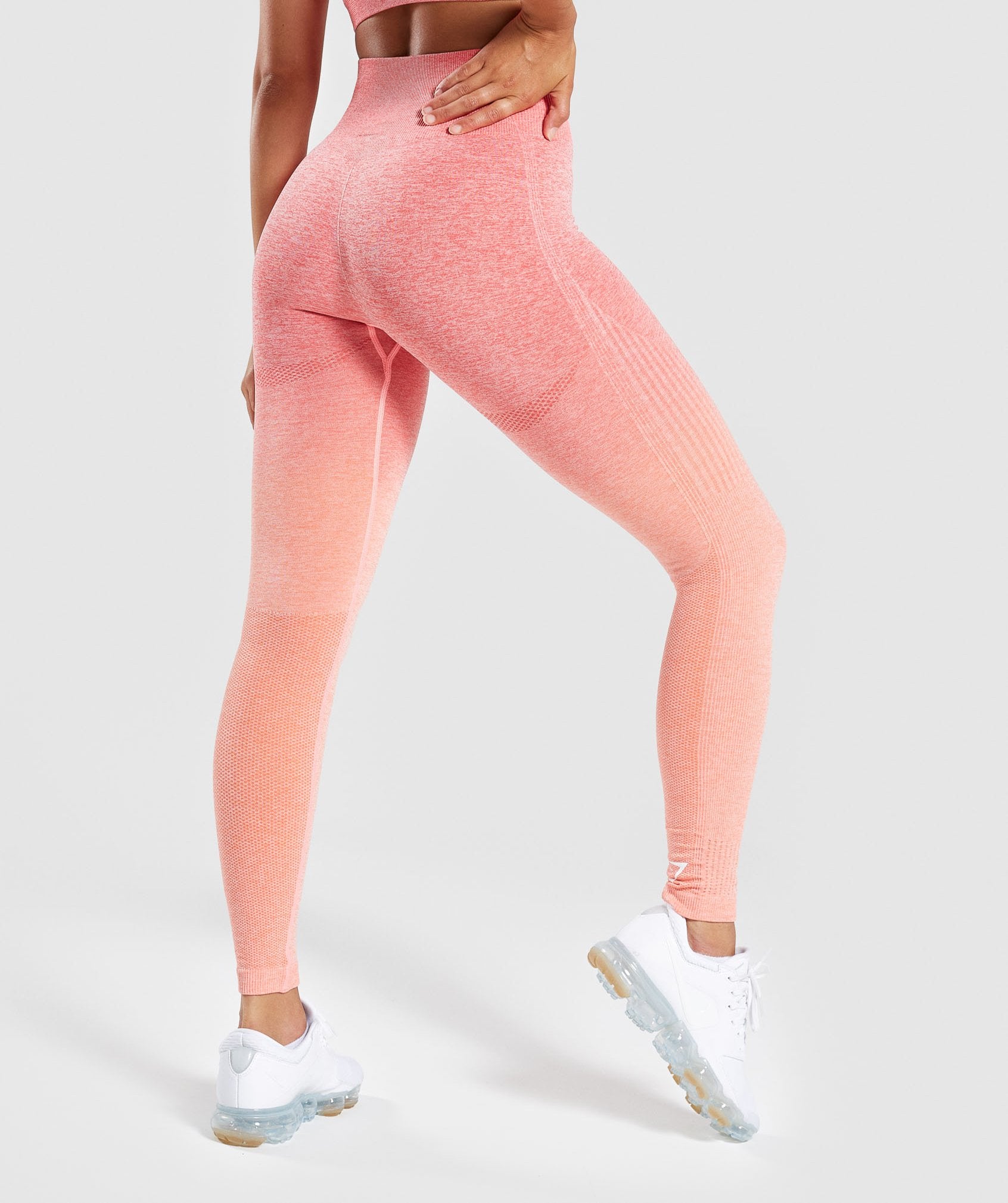 Ombre Seamless Leggings  - Peach Coral in null - view 2