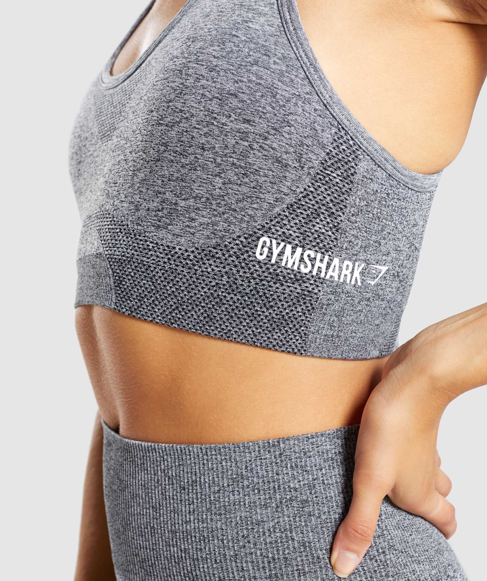 Ombre Seamless Sports Bra  - Black/Light Grey in null - view 6