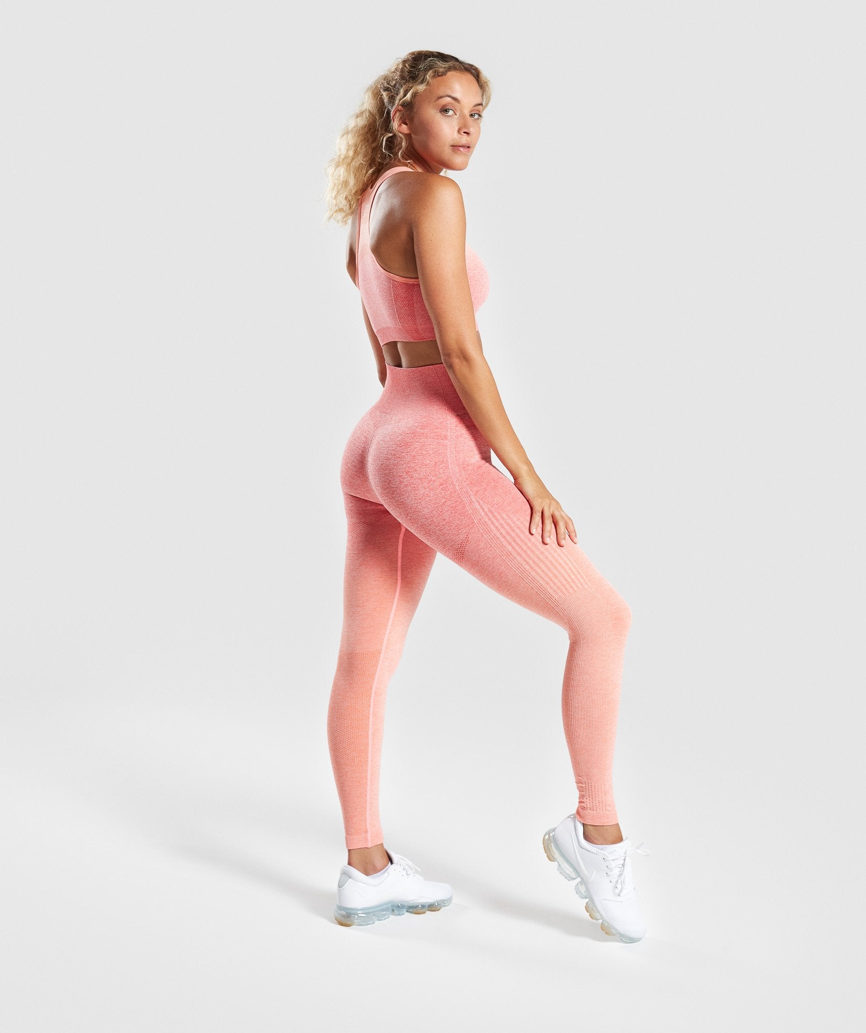 Ombre Seamless Sports Bra - Peach Coral in null - view 3