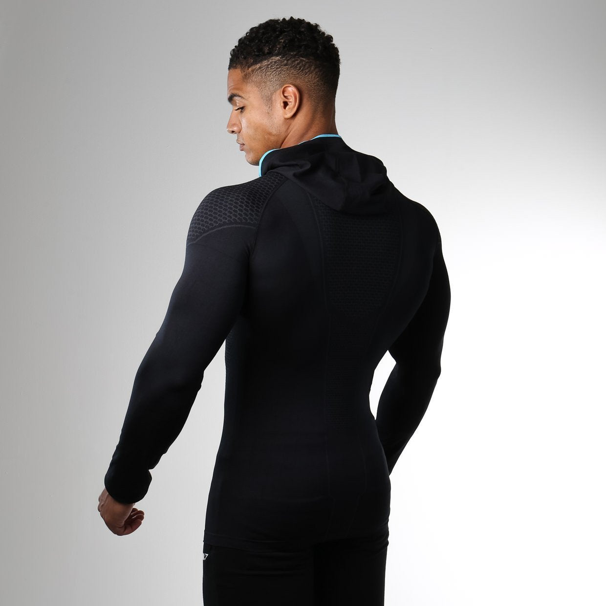 GYMSHARK ONYX HOODED Top Gym Shark Rare workout top £179.00 - PicClick UK