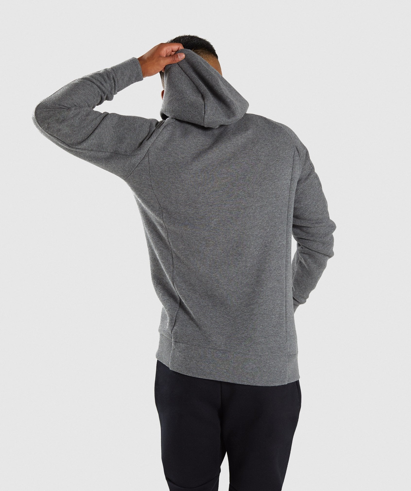 Oversized Hoodie in Charcoal Marl - view 2