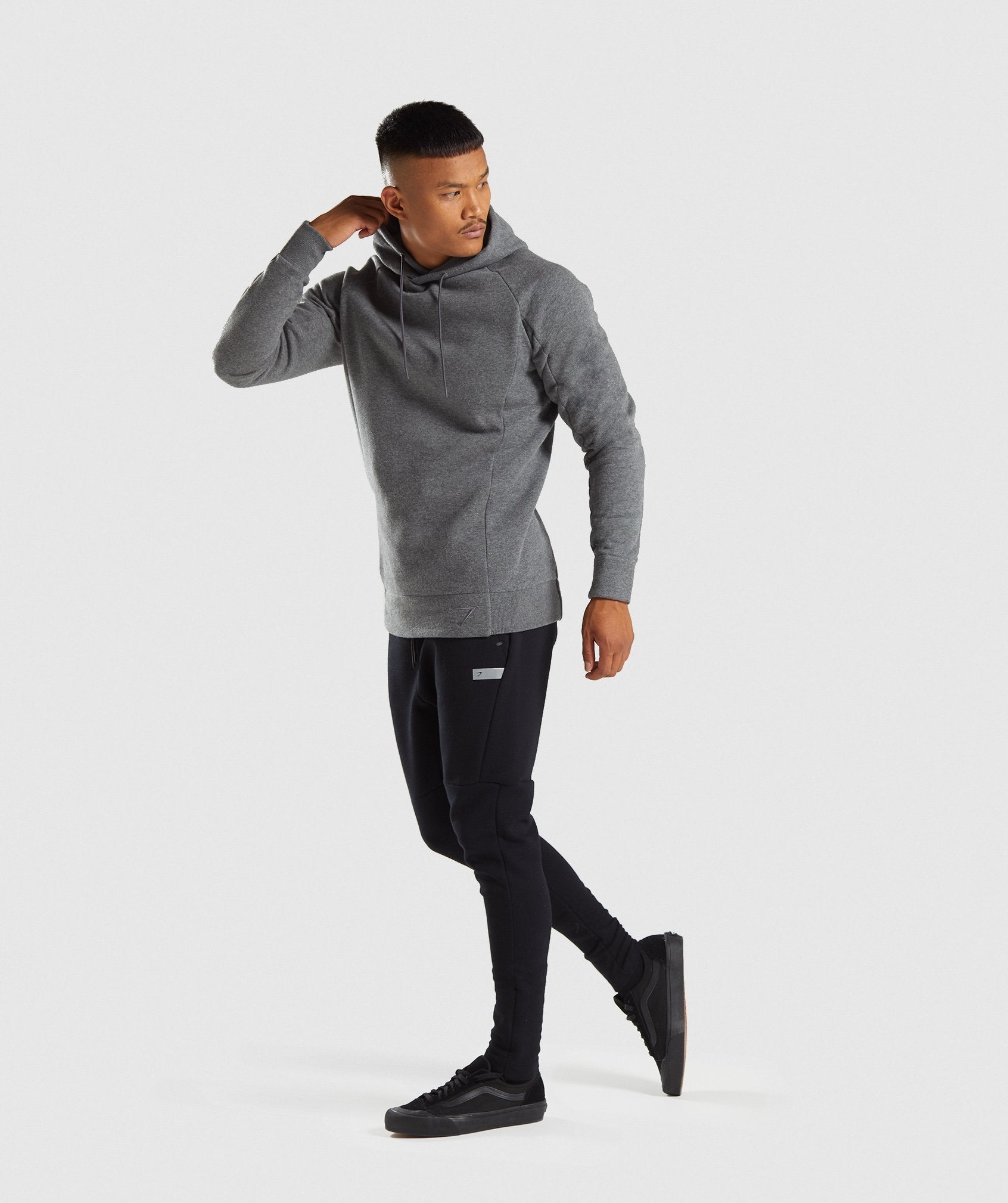 Oversized Hoodie in Charcoal Marl - view 4