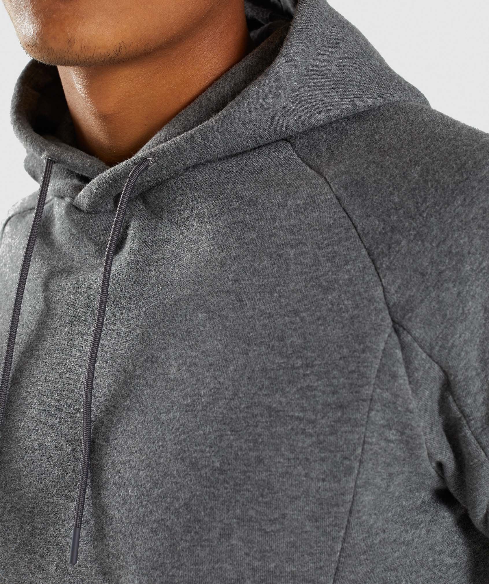 Oversized Hoodie in Charcoal Marl - view 5