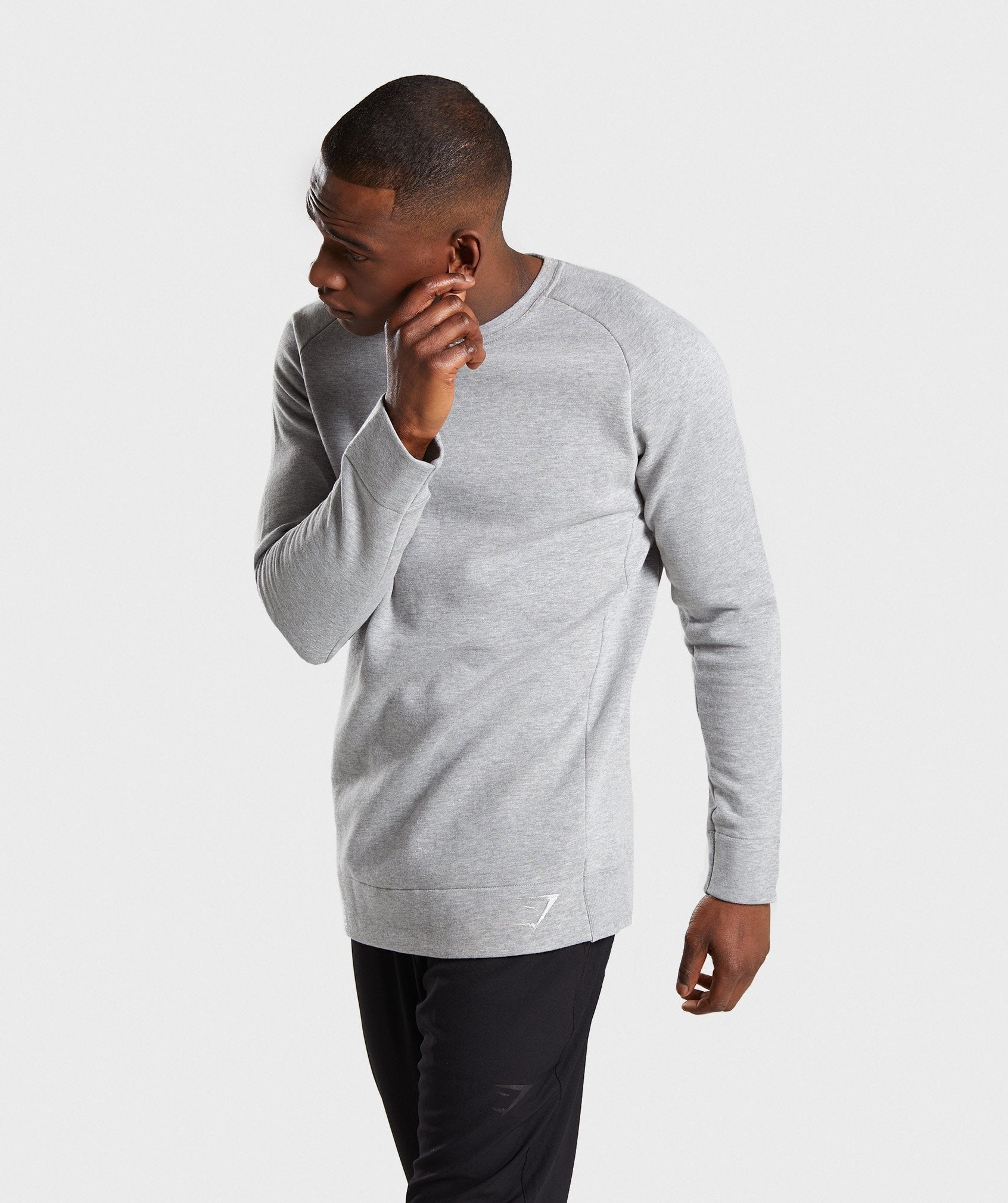 Oversized Sweater in Light Grey Marl - view 3