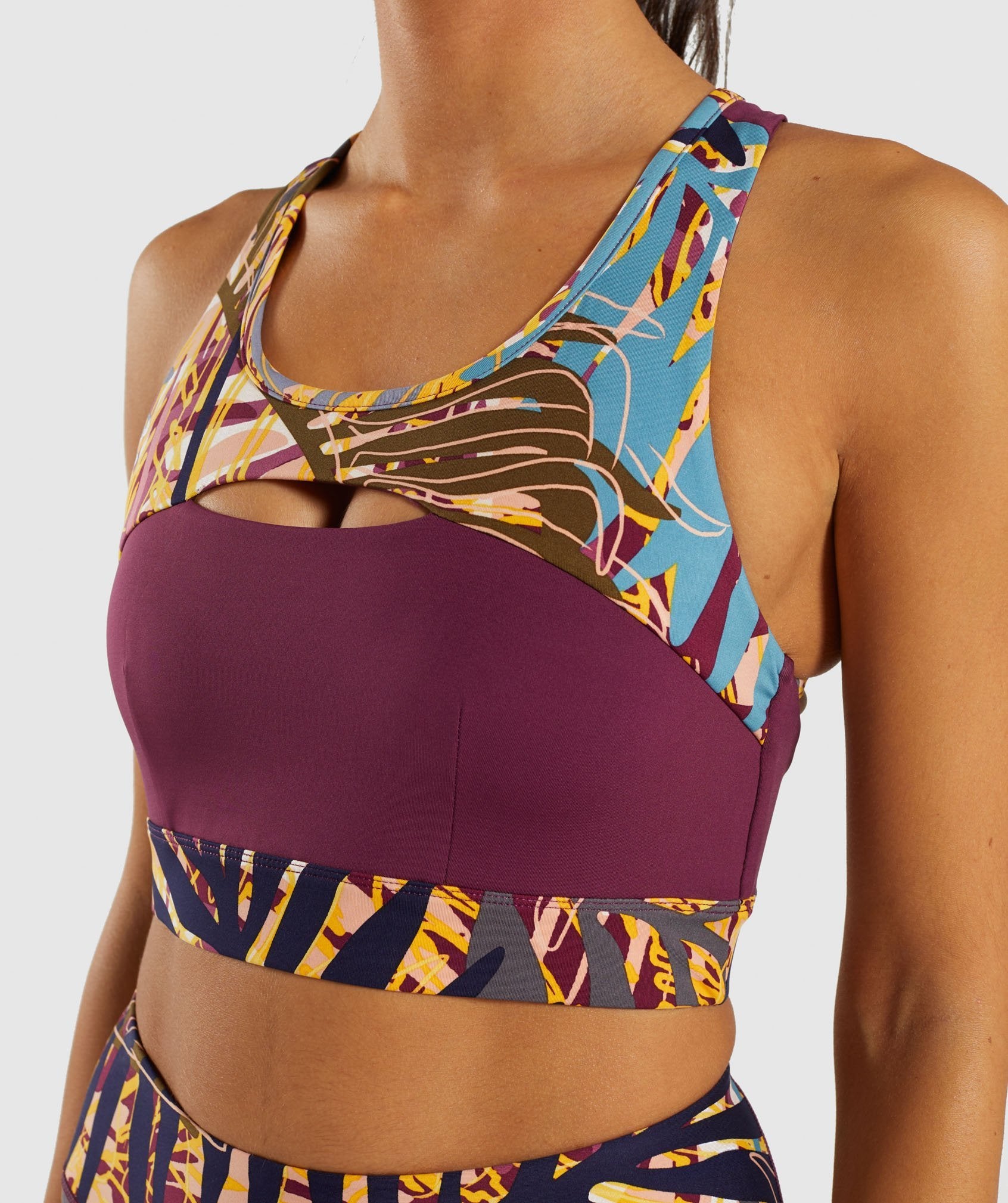 Paradise Sports Bra in Dark Ruby - view 6