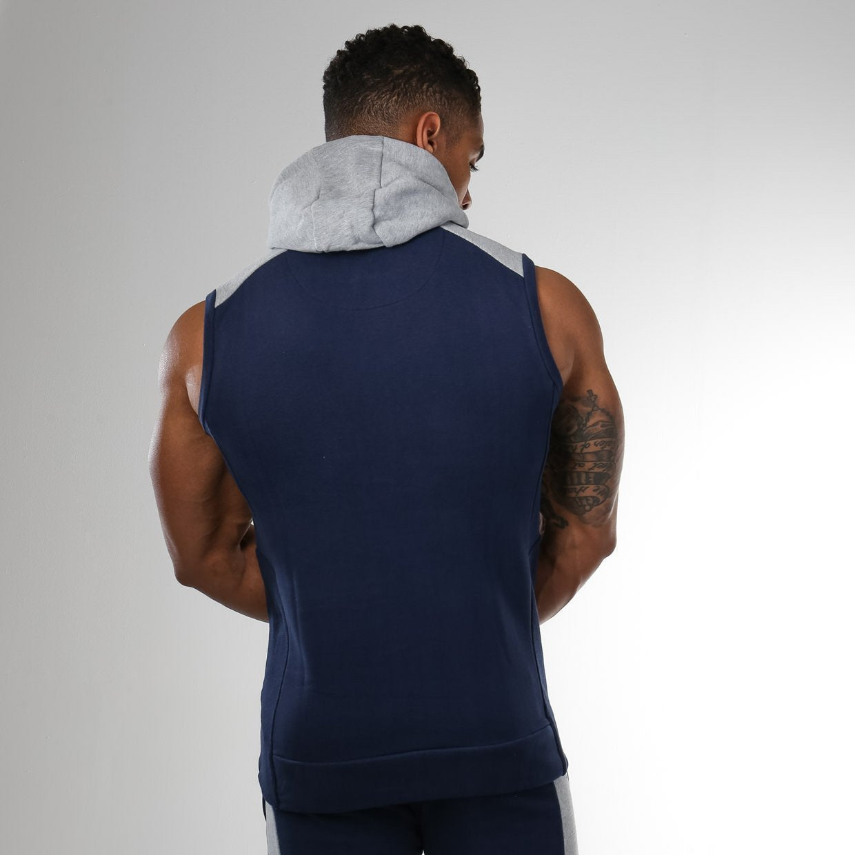 Pioneer Sleeveless Hoodie in Sapphire Blue - view 2