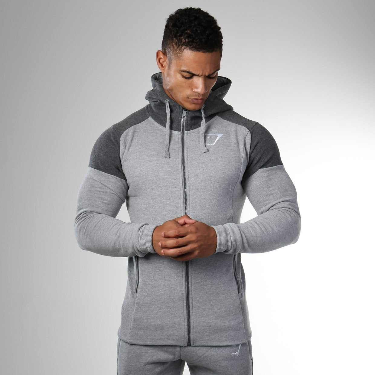 Pioneer Zip Hoodie in Light Grey - view 1