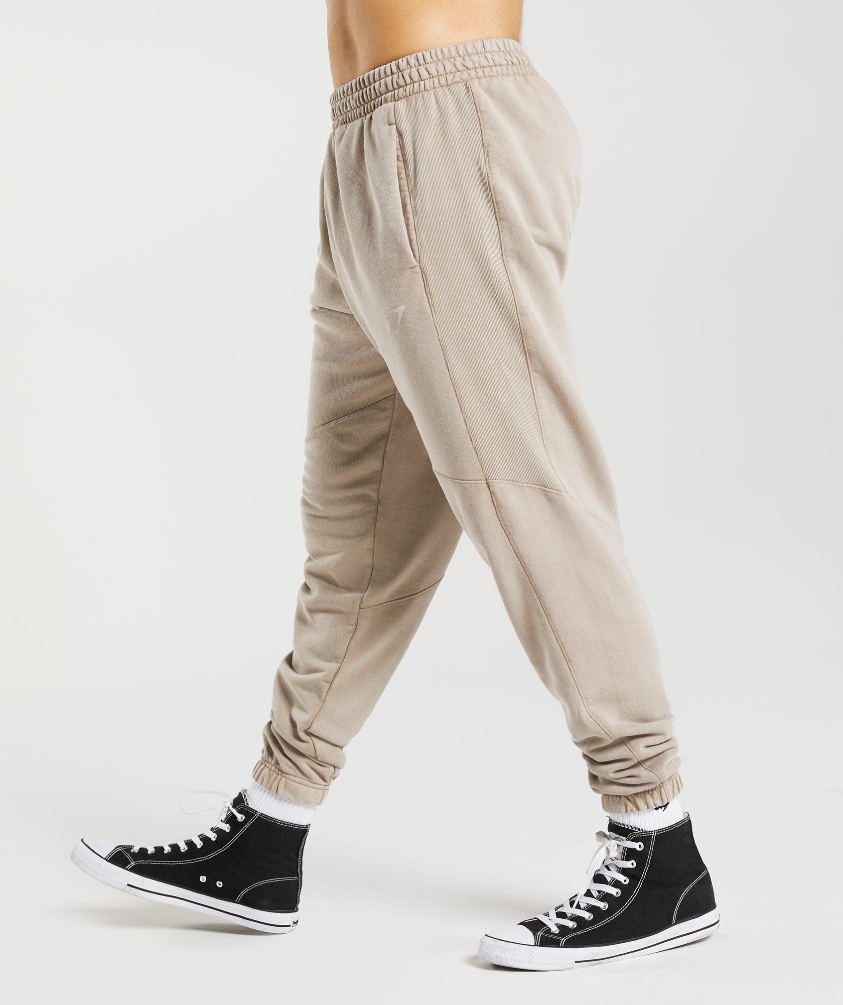 Power Washed Joggers in Cement Brown - view 3