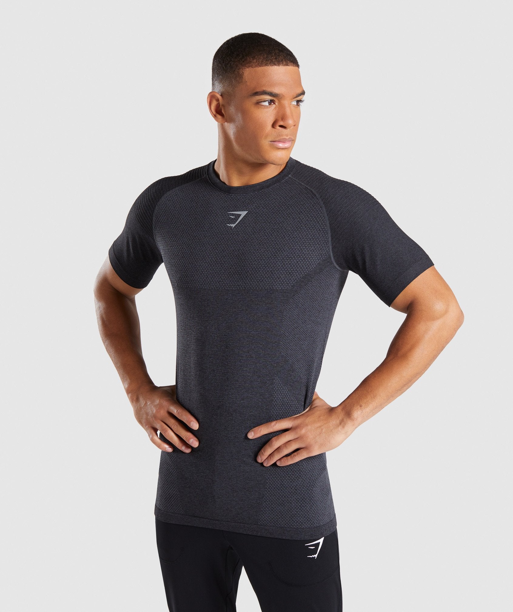 Premium Seamless T-Shirt in Charcoal Marl - view 1