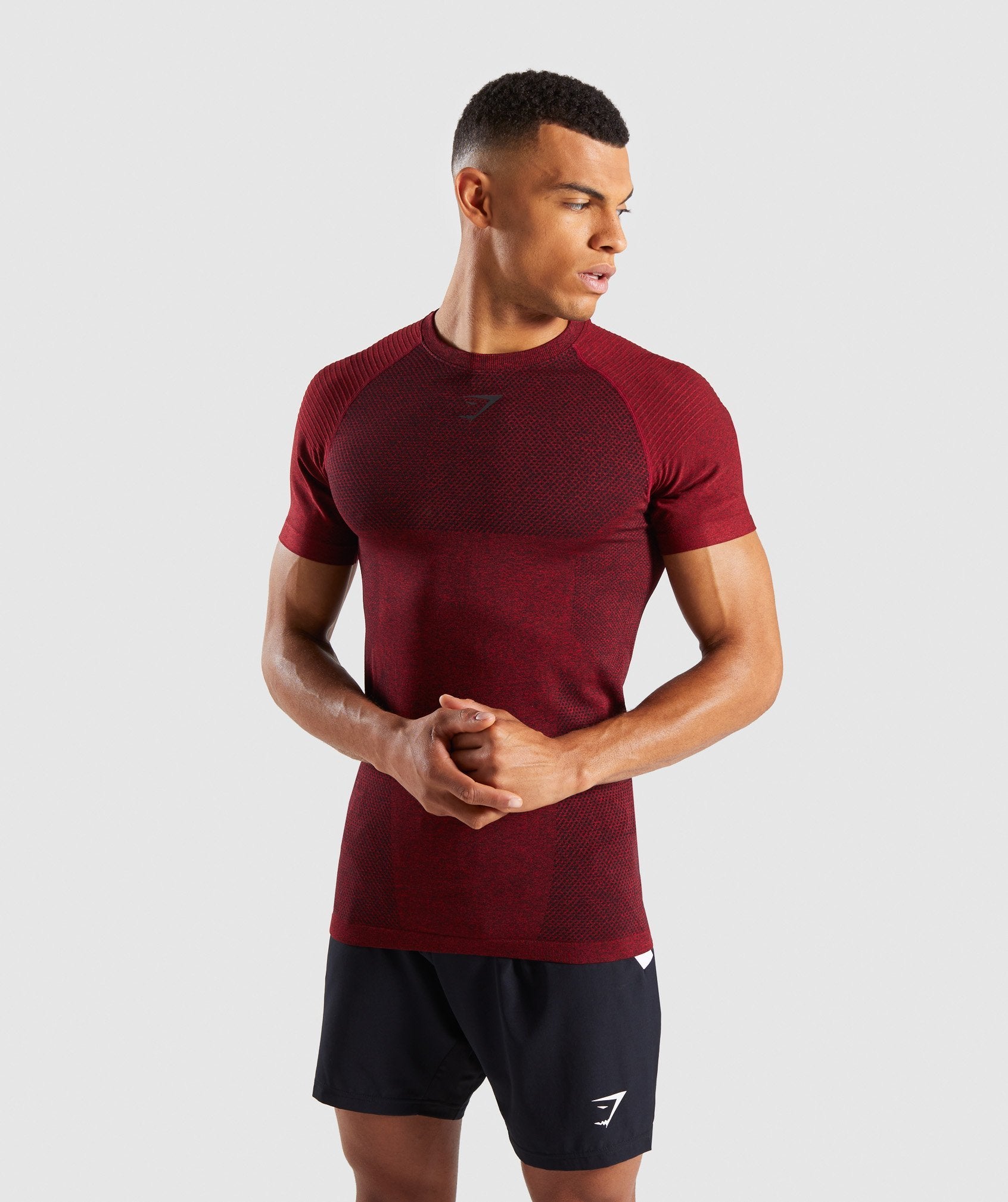 Premium Seamless T-Shirt in Red Marl - view 1