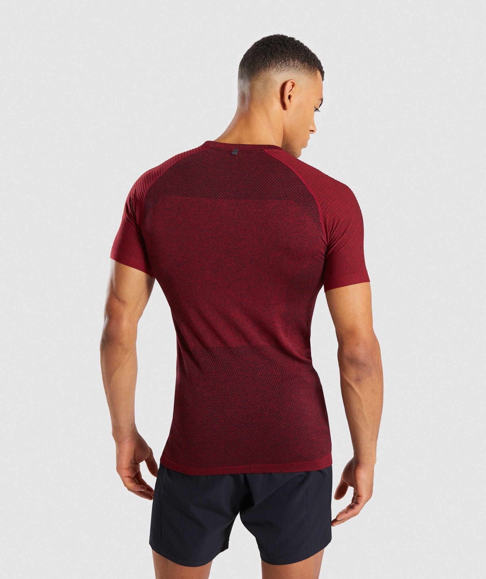 Premium Seamless T-Shirt in Red Marl - view 2