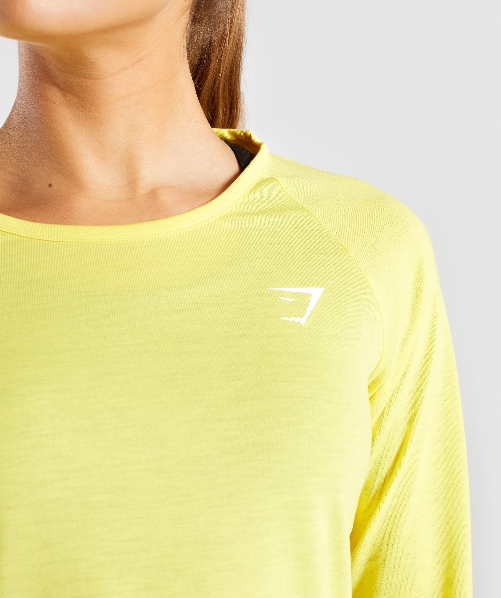 Primary Open Cross Back Long Sleeve in Pop Yellow - view 5