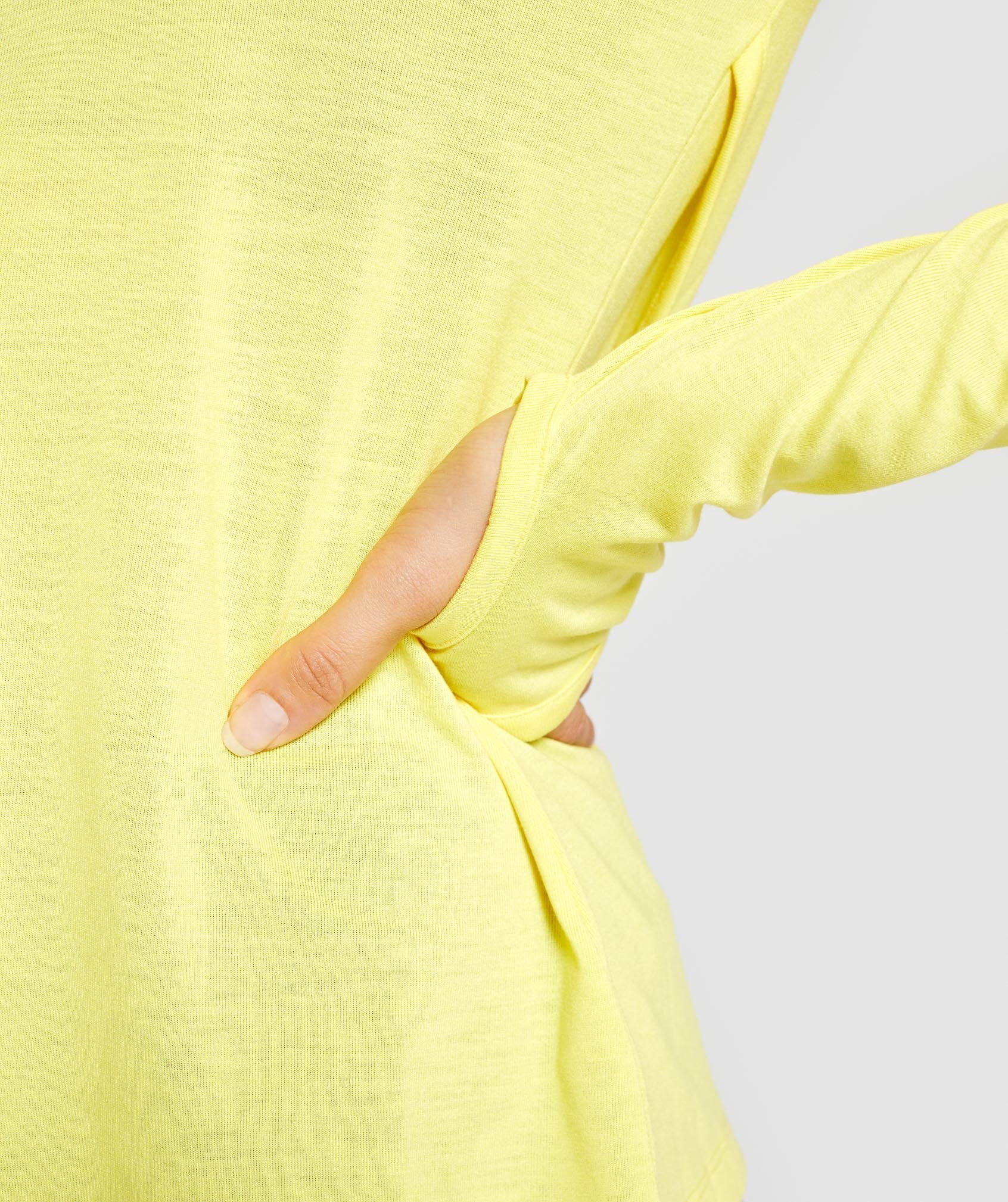 Primary Open Cross Back Long Sleeve in Pop Yellow - view 6