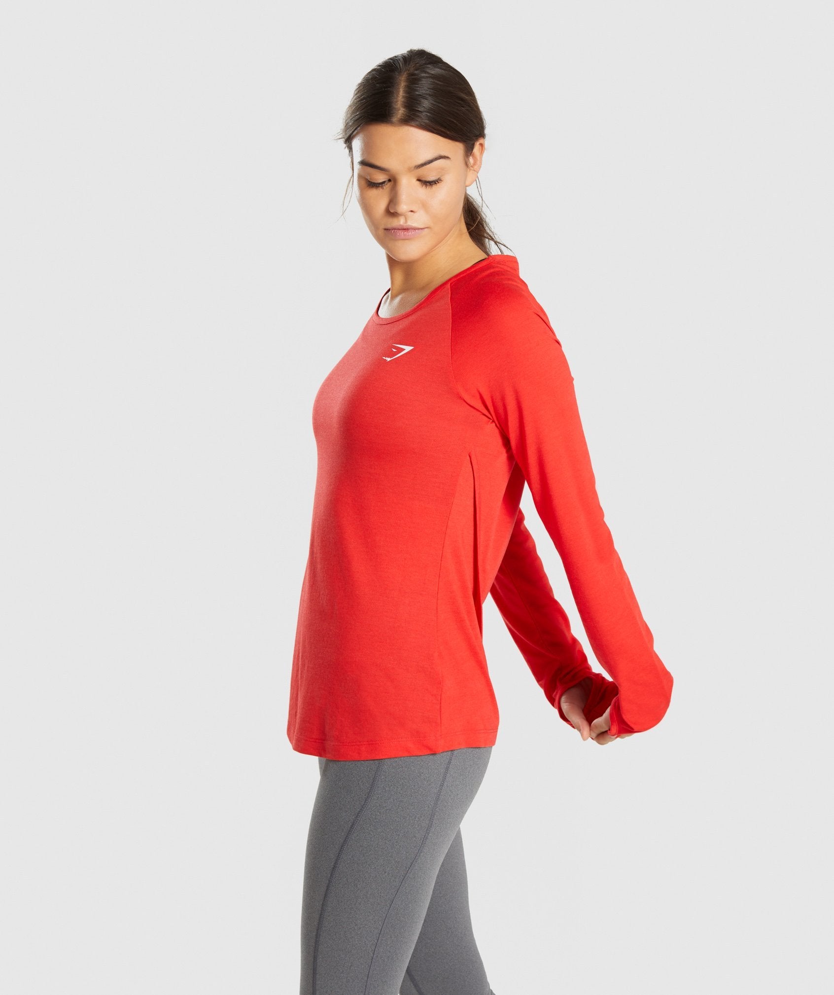 Primary Open Cross Back Long Sleeve in Pop Red - view 3