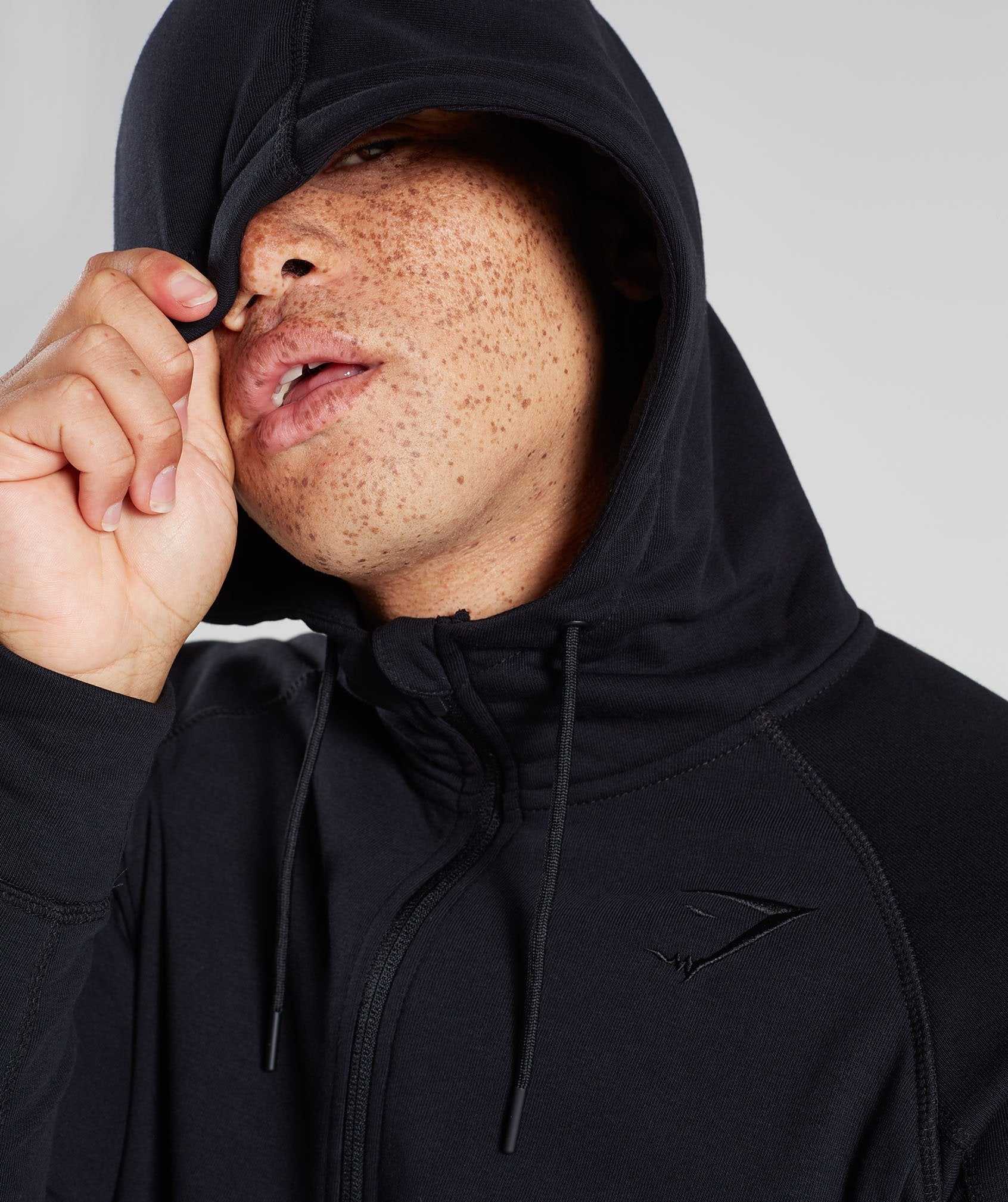 Principle Zip Hoodie in Black - view 3