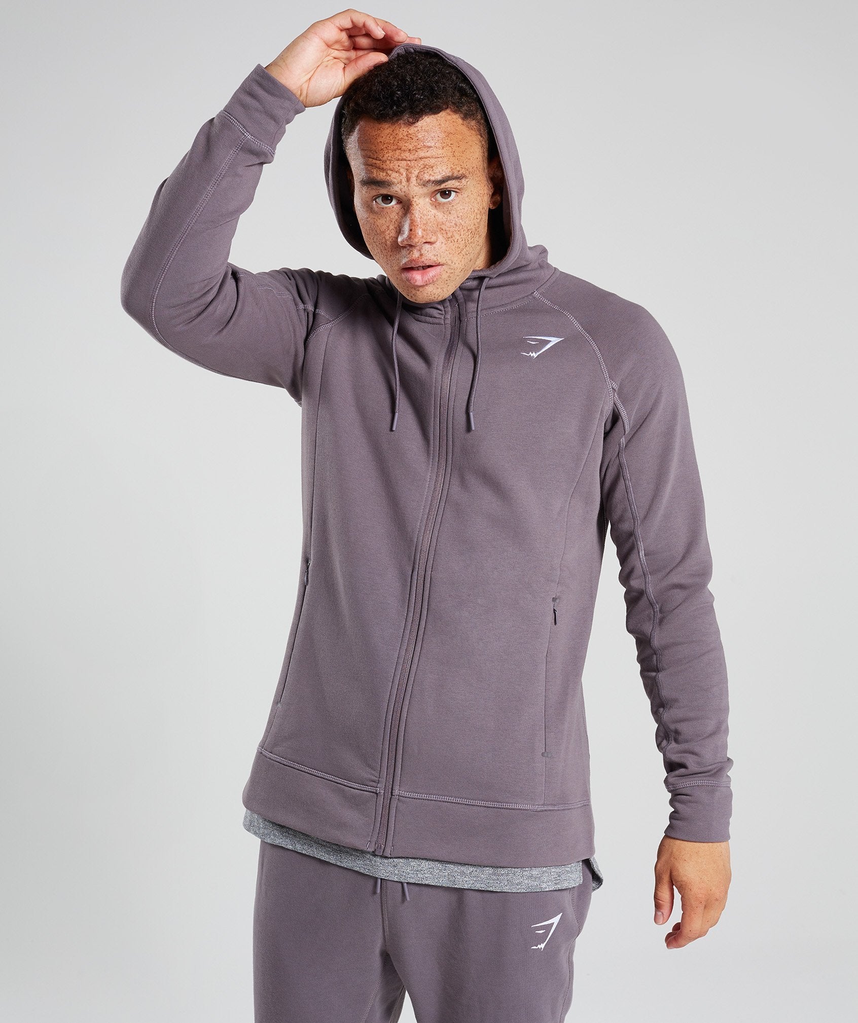 Principle Zip Hoodie in Slate Lavender - view 1