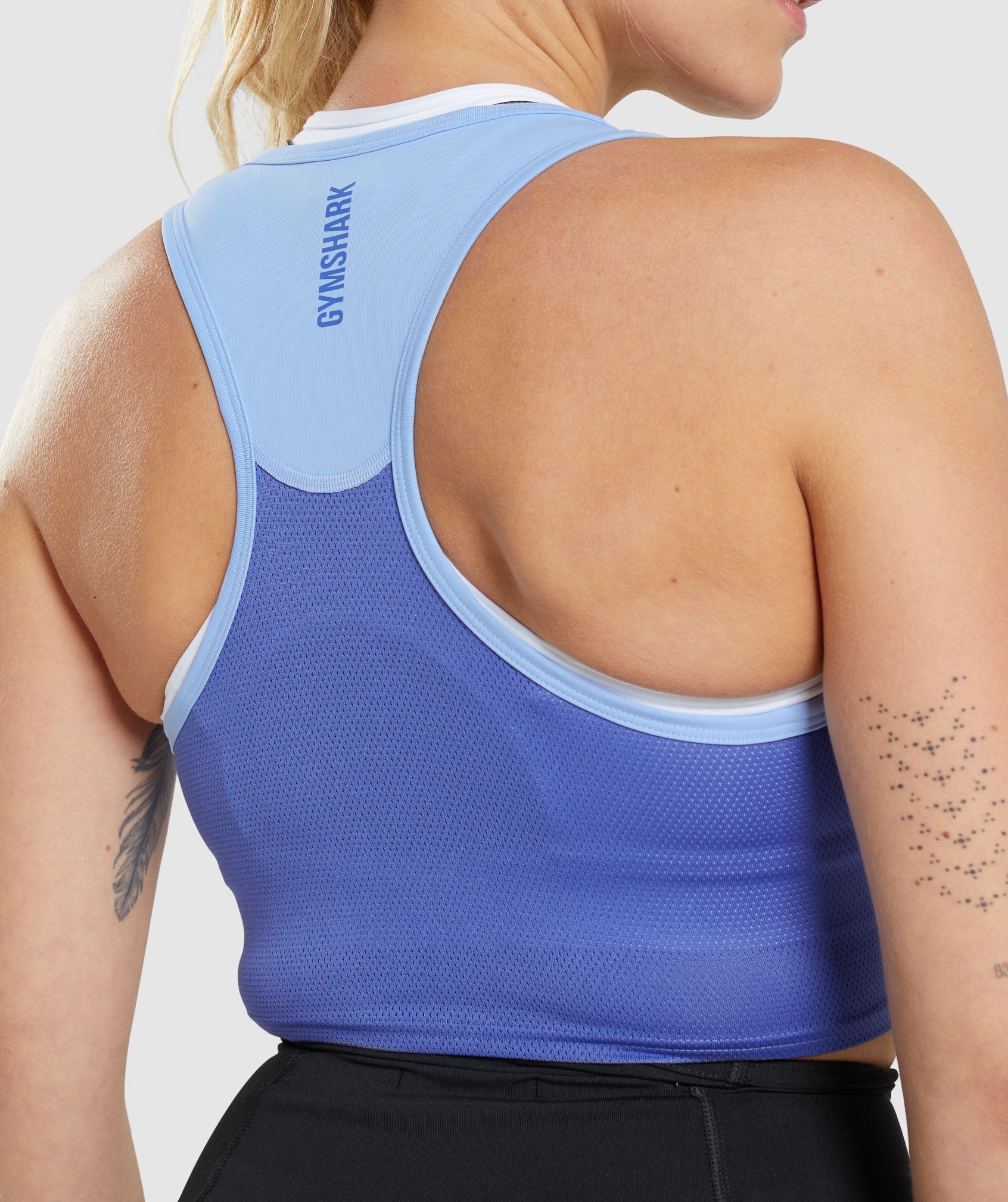 Pulse Crop Tank in Moonstone Blue/Court Blue - view 5