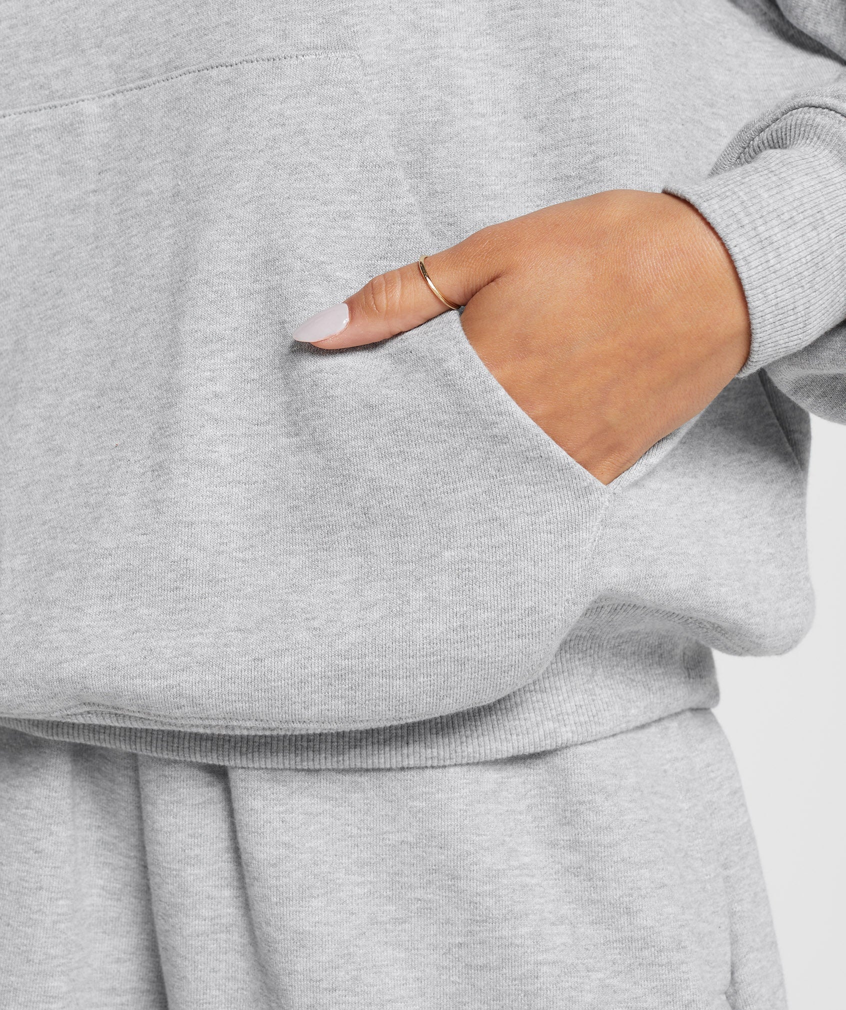 Rest Day Sweats 1/2 Zip Pullover in Light Grey Core Marl - view 7