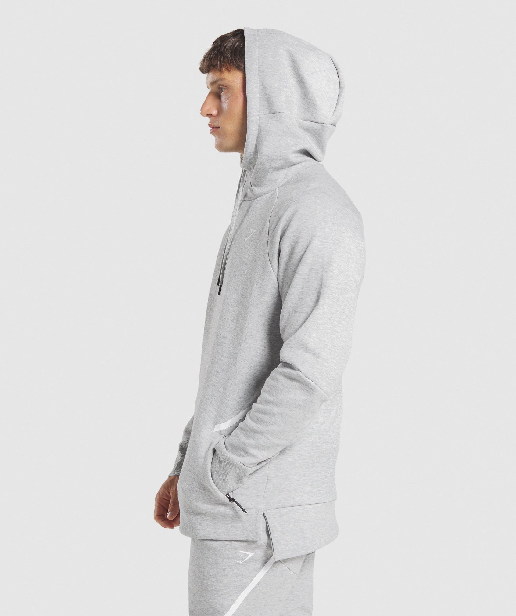 Retake Hoodie in Light Grey Marl