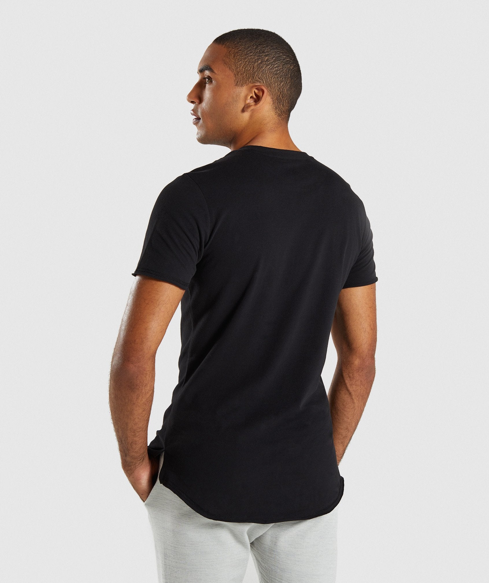 Raised Logo T-Shirt in Black - view 3