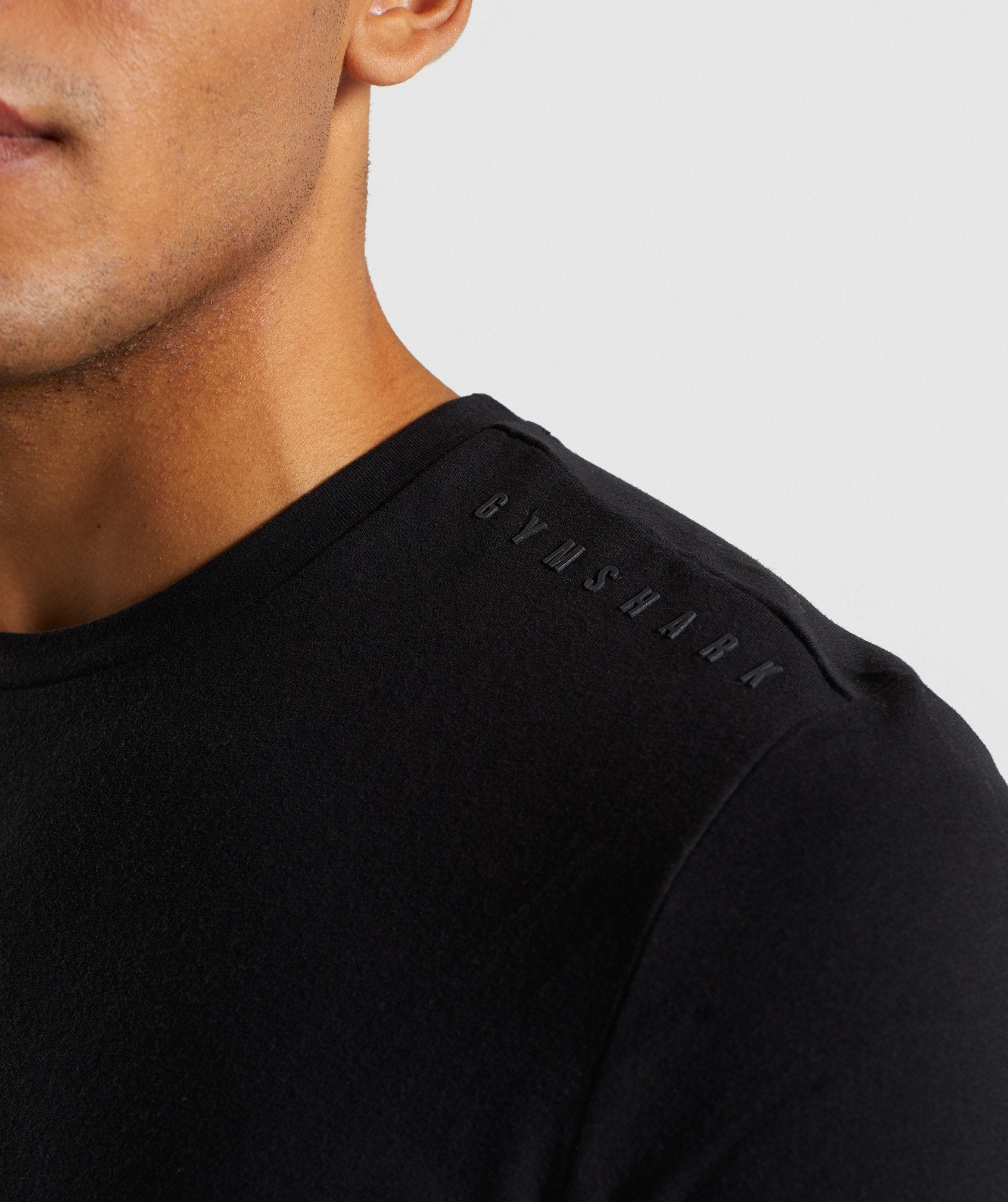 Raised Logo T-Shirt in Black - view 4