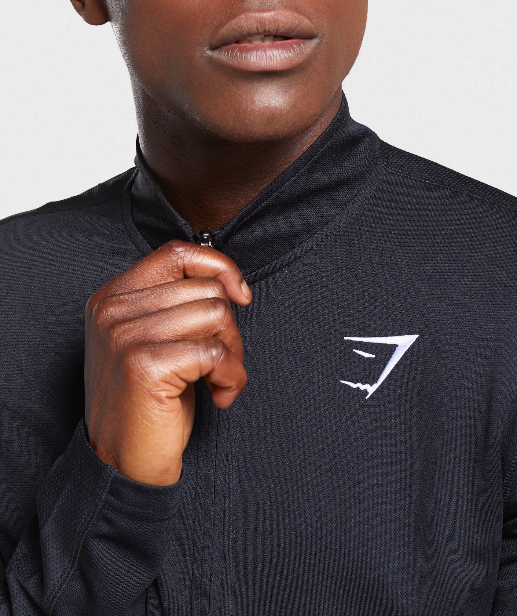 React Training Track Top in Black - view 5