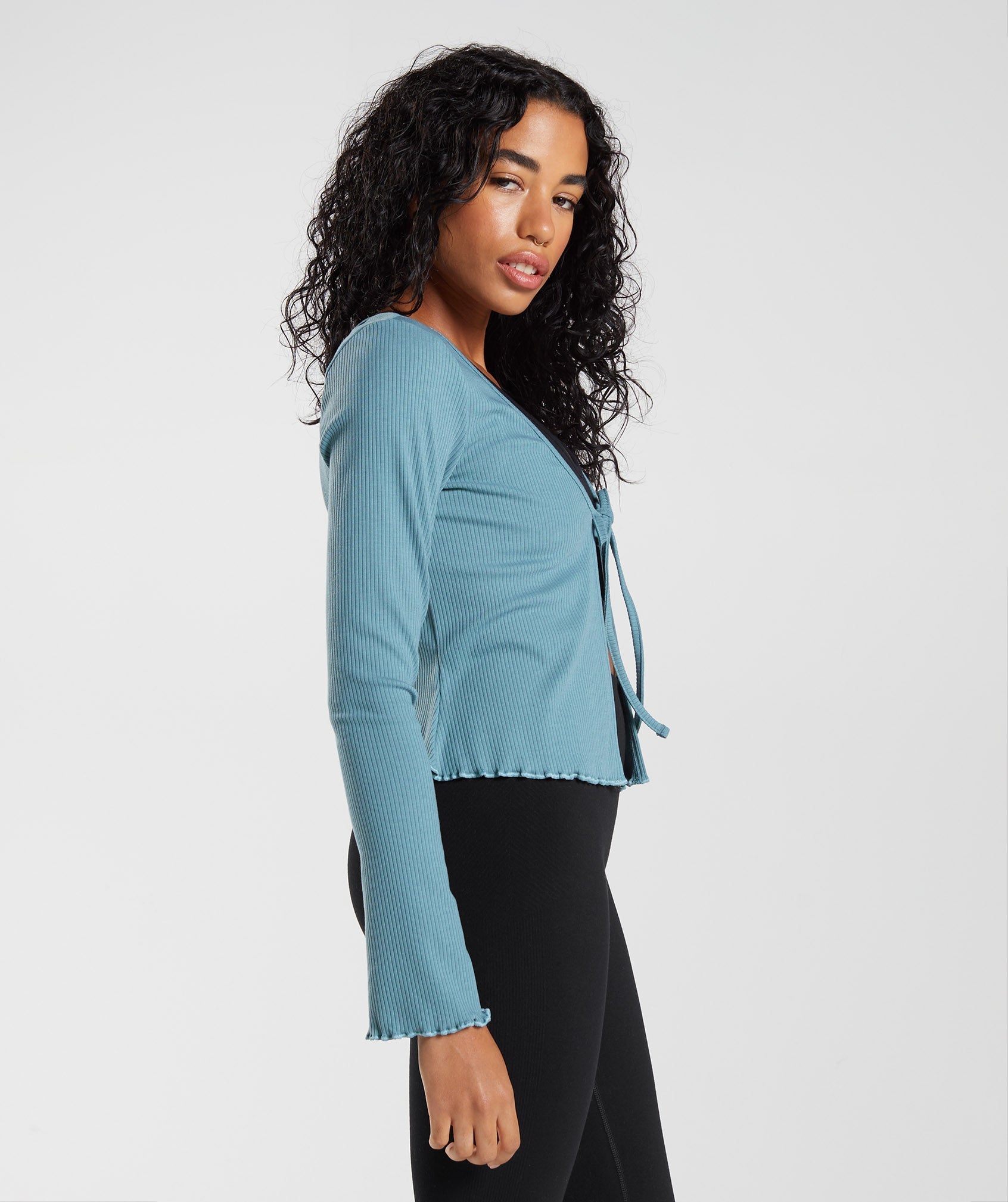 Pause Cardigan in Charred Blue - view 4