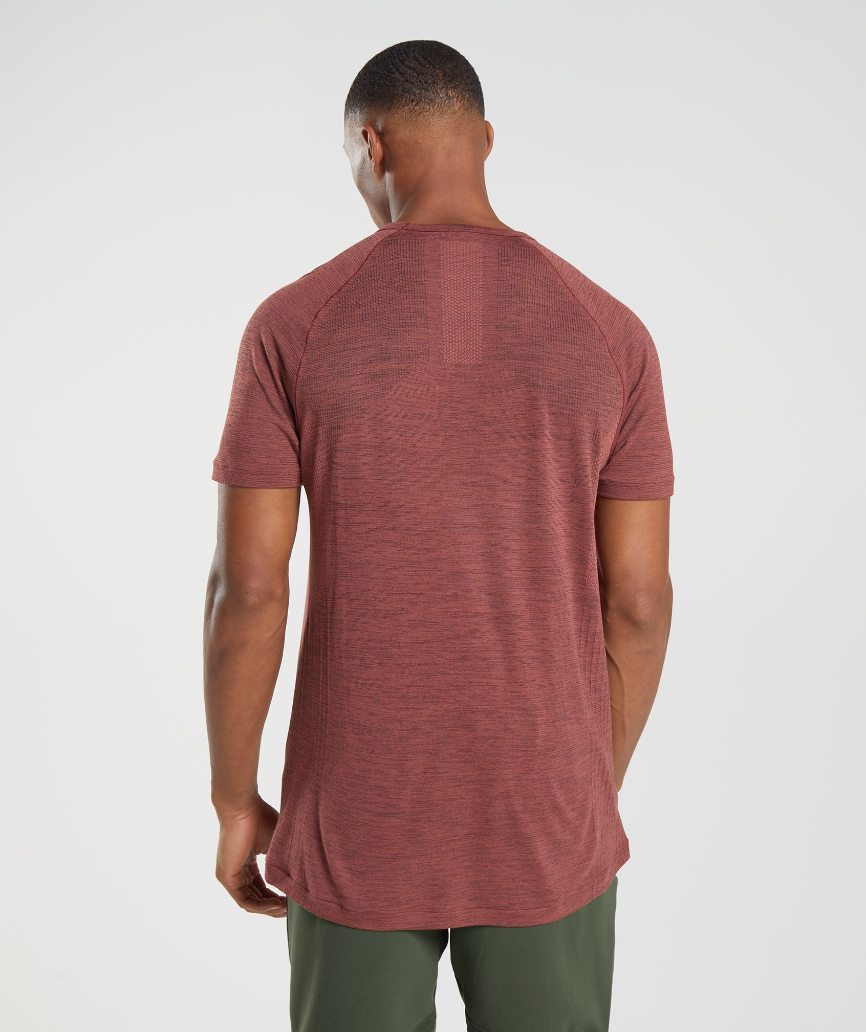 Retake Seamless T-Shirt in Rose Brown/Black Marl