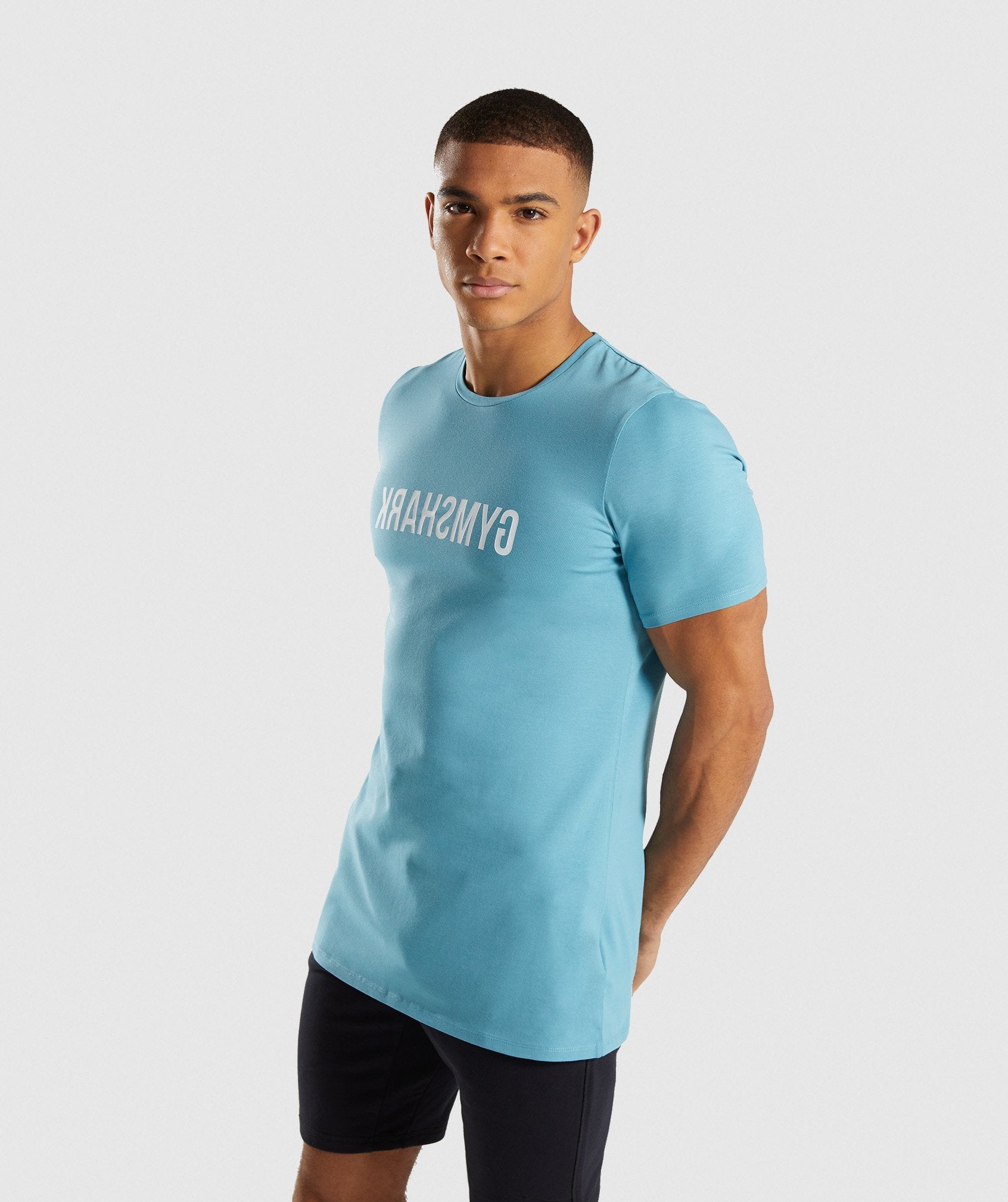 Reverse T-Shirt in Dusky Teal - view 3