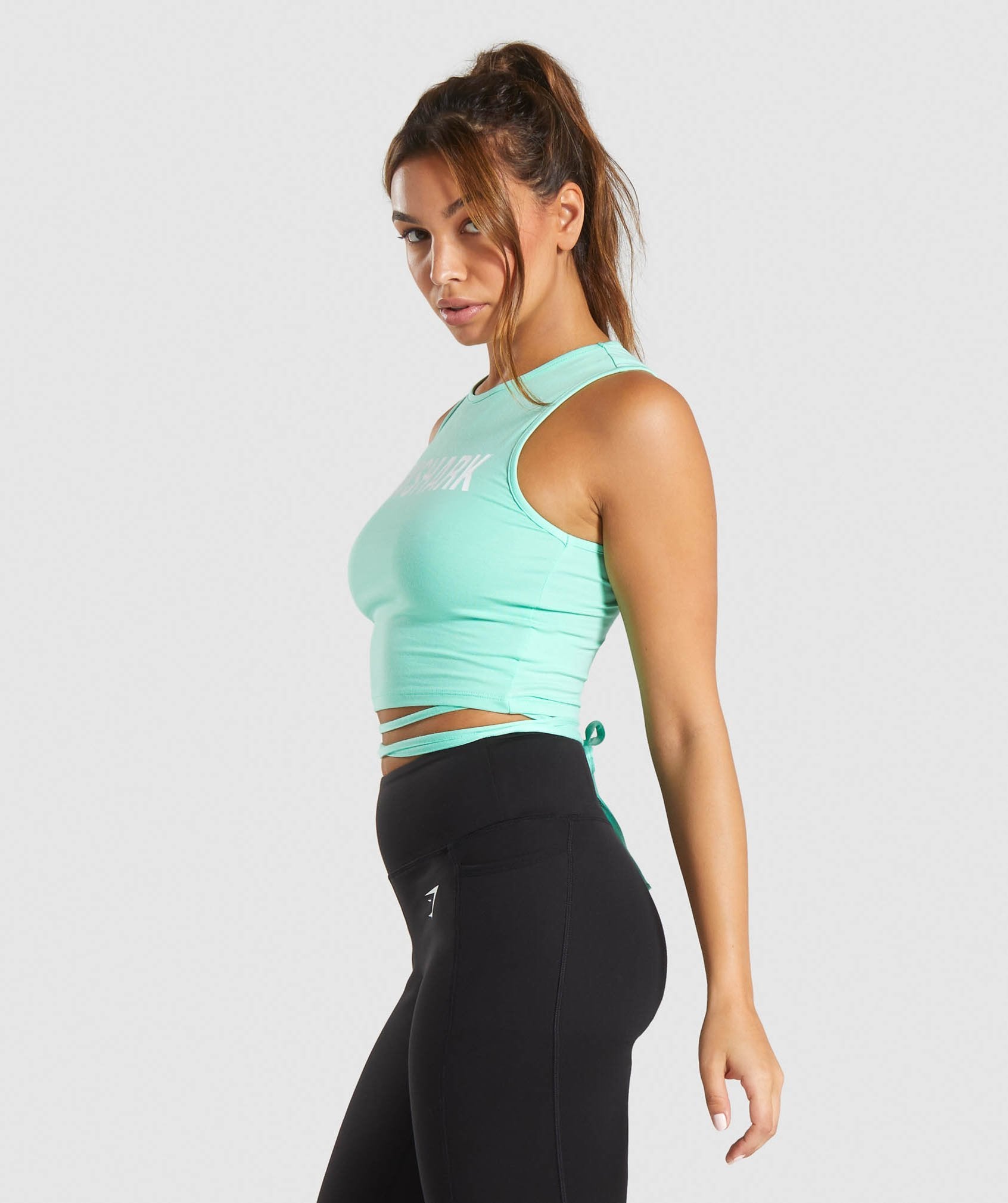 Ribbon Crop Top in Mint - view 3