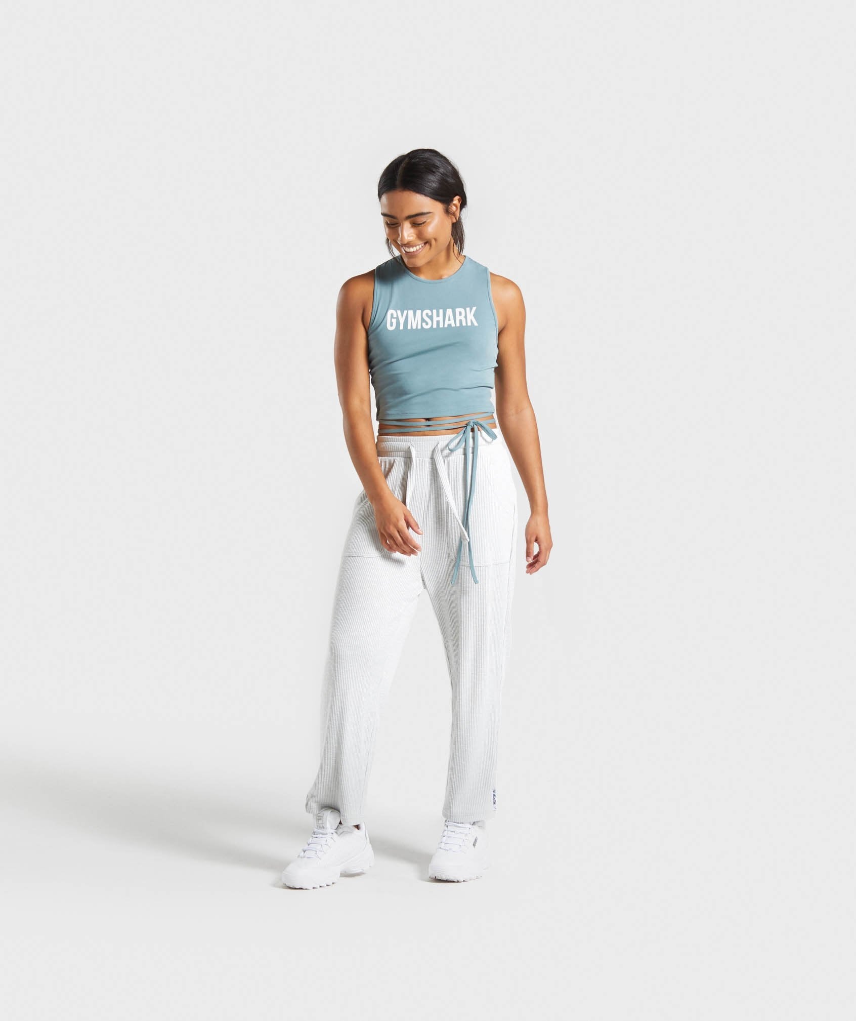 Ribbon Crop Top in Turquoise - view 3