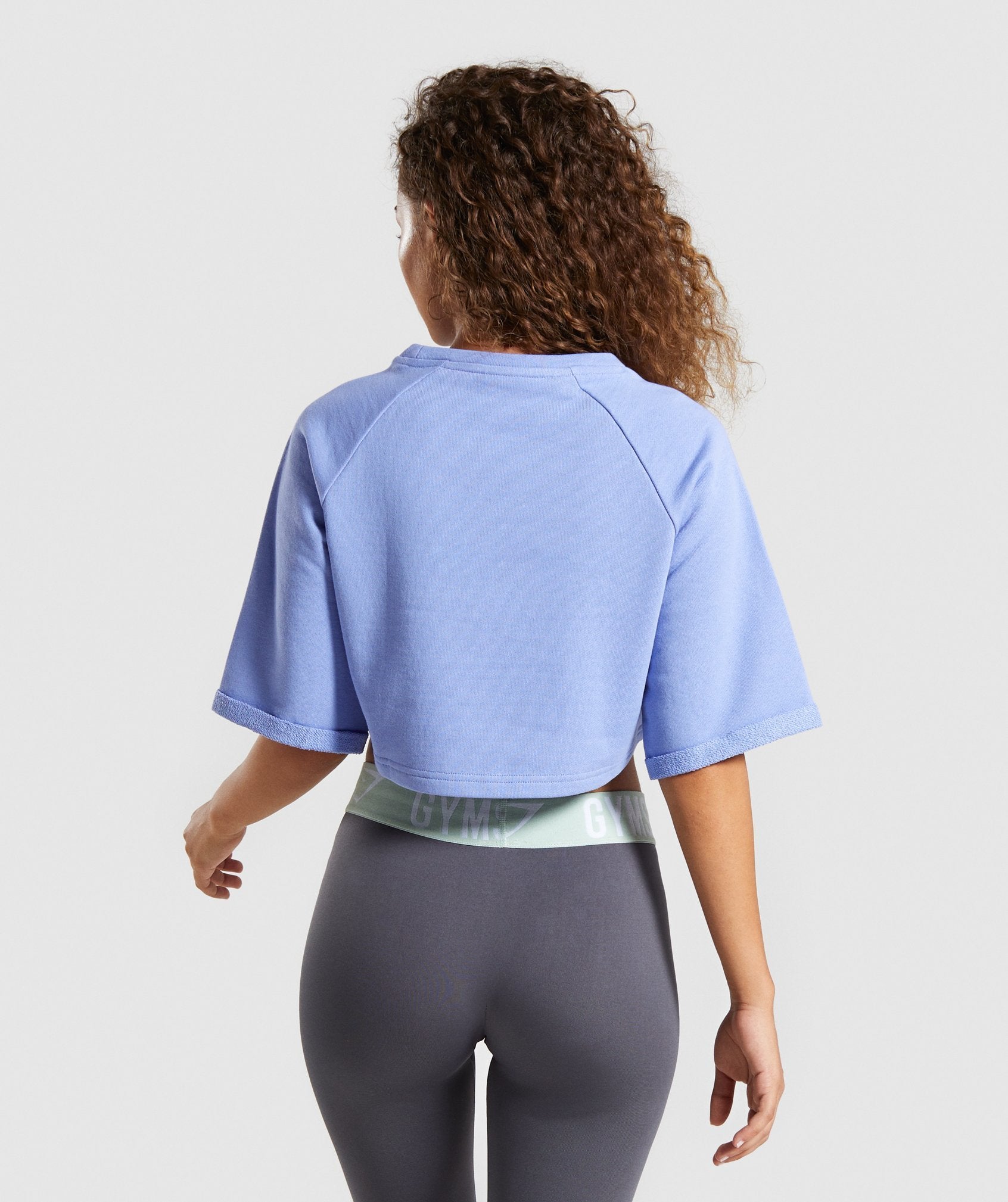 Roots Boxy Cropped Sweater in Light Blue - view 2