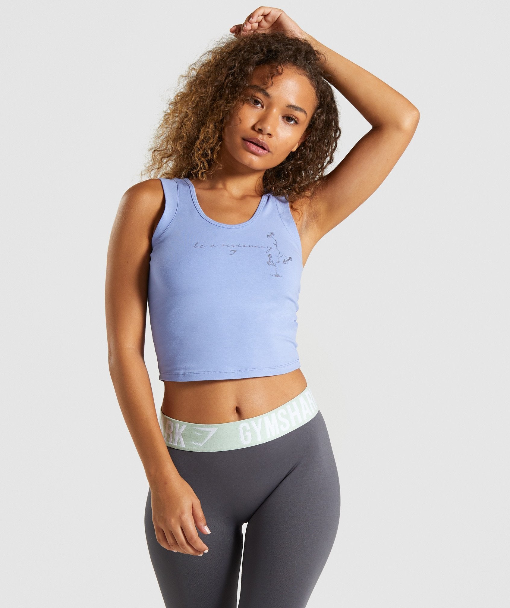 Roots Crop Top in Light Blue - view 1