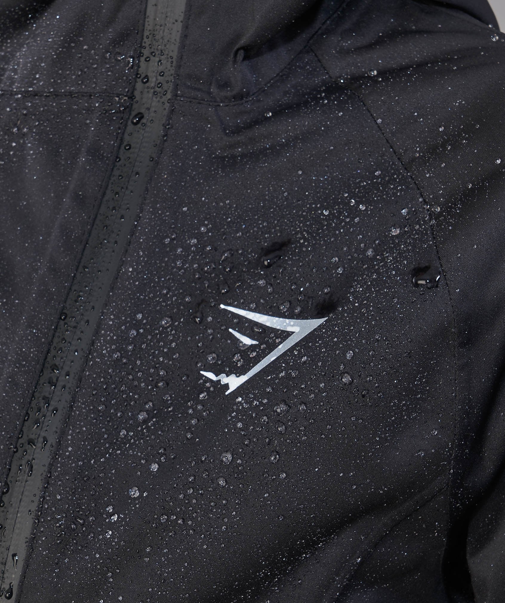 Sleek Running Raincoat in Black - view 5