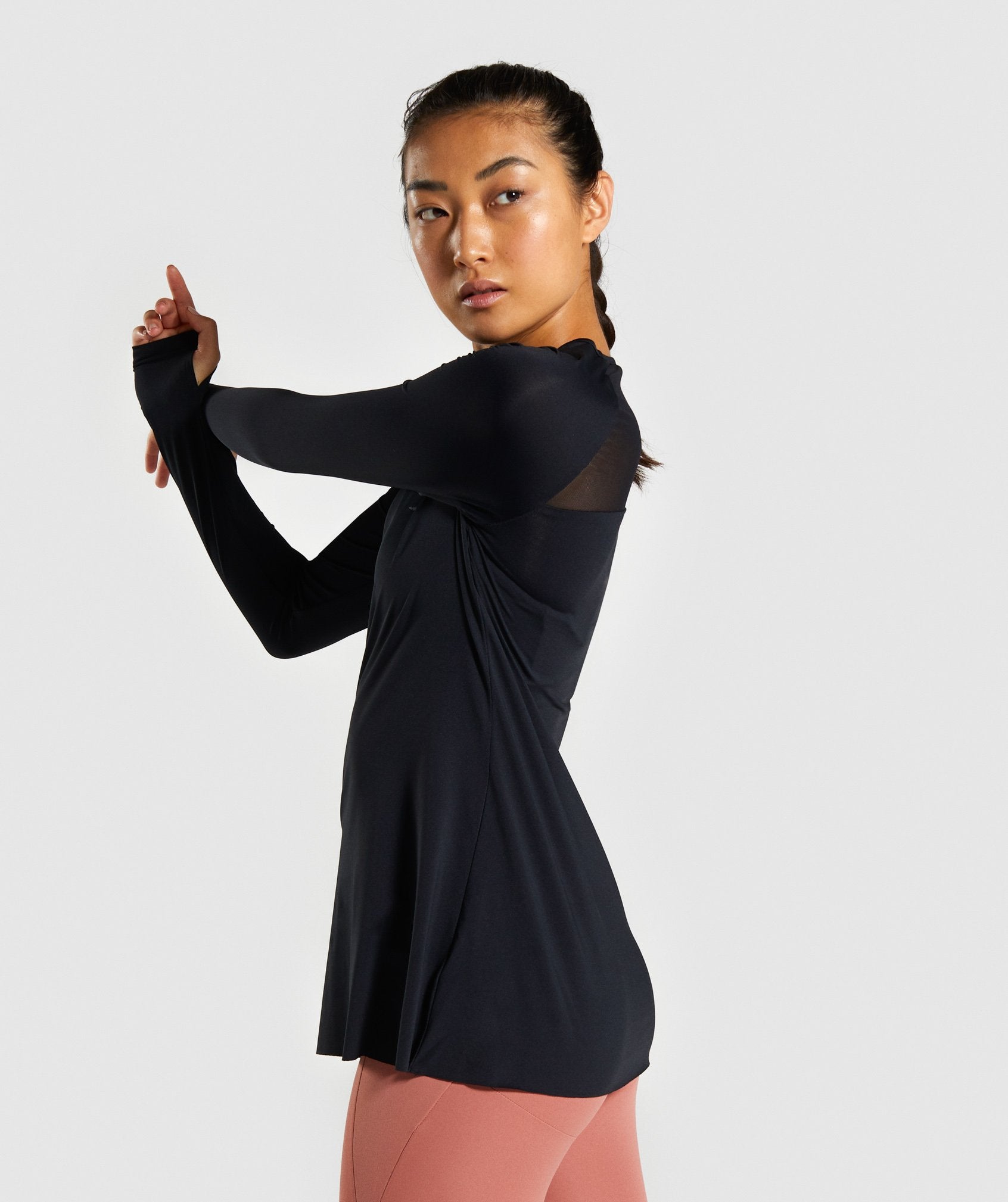 Sculpt Long Sleeve Top in Black