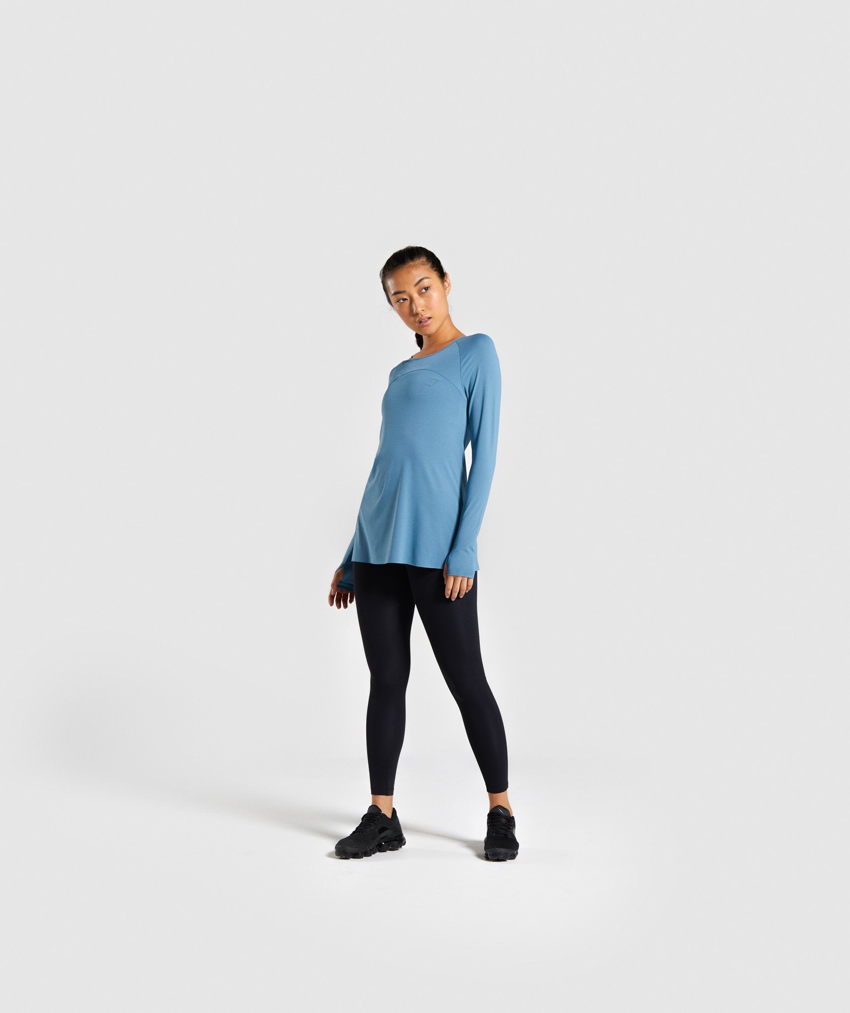 Sculpt Long Sleeve Top in Teal