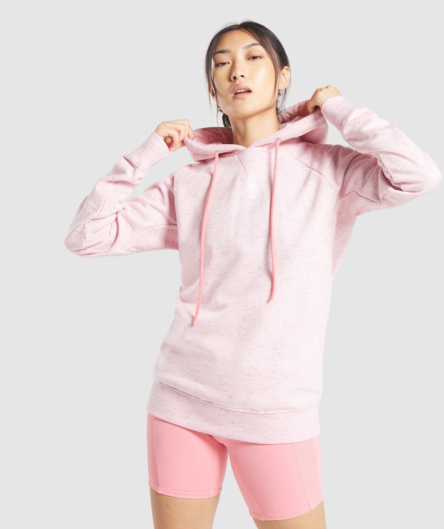 Sol Lift Oversized Hoodie in Coral Marl