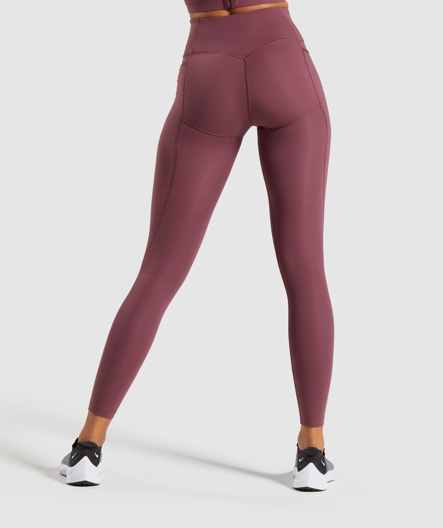 back shot of winter berry leggings