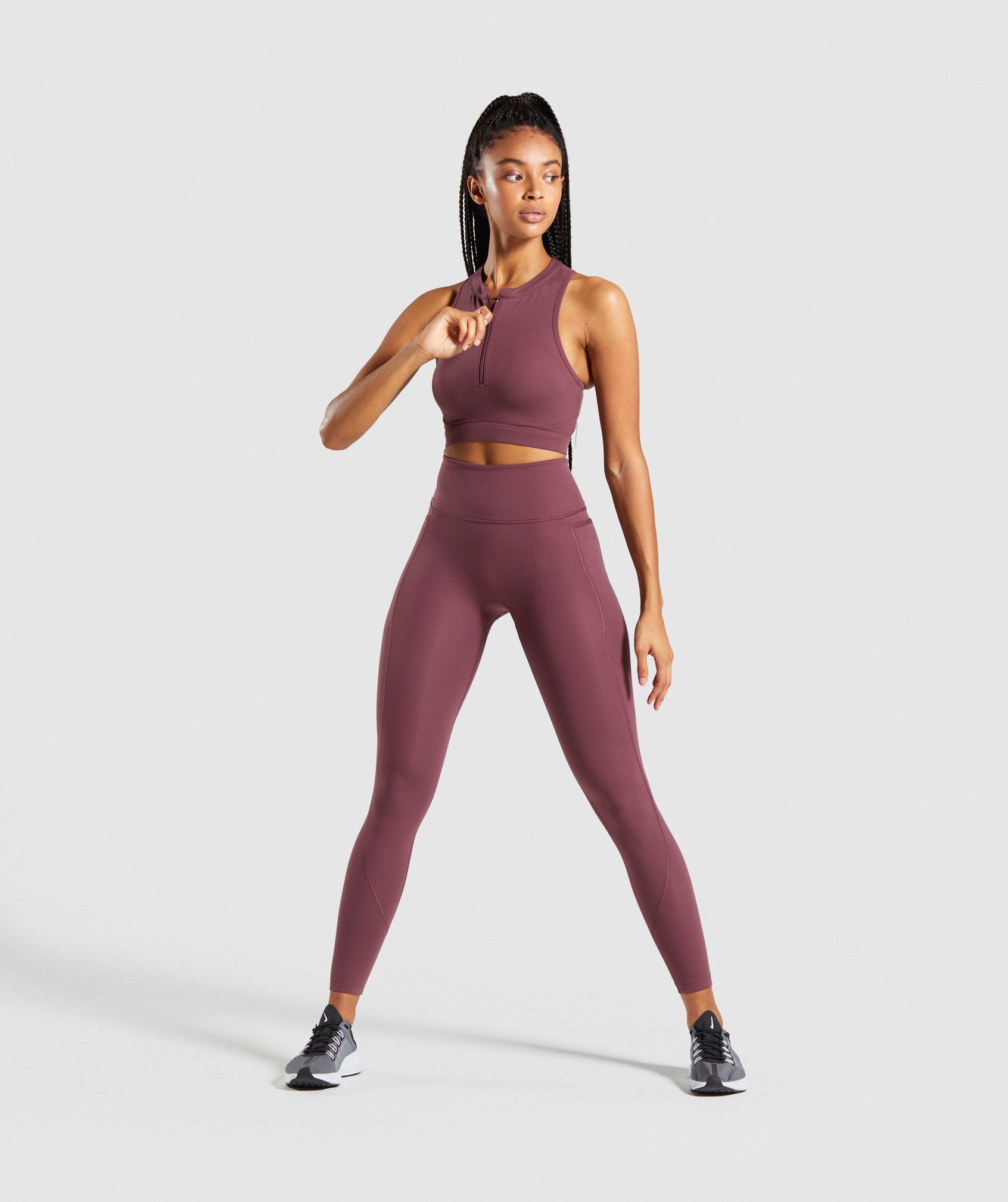 Speed Leggings in Berry Red - view 3