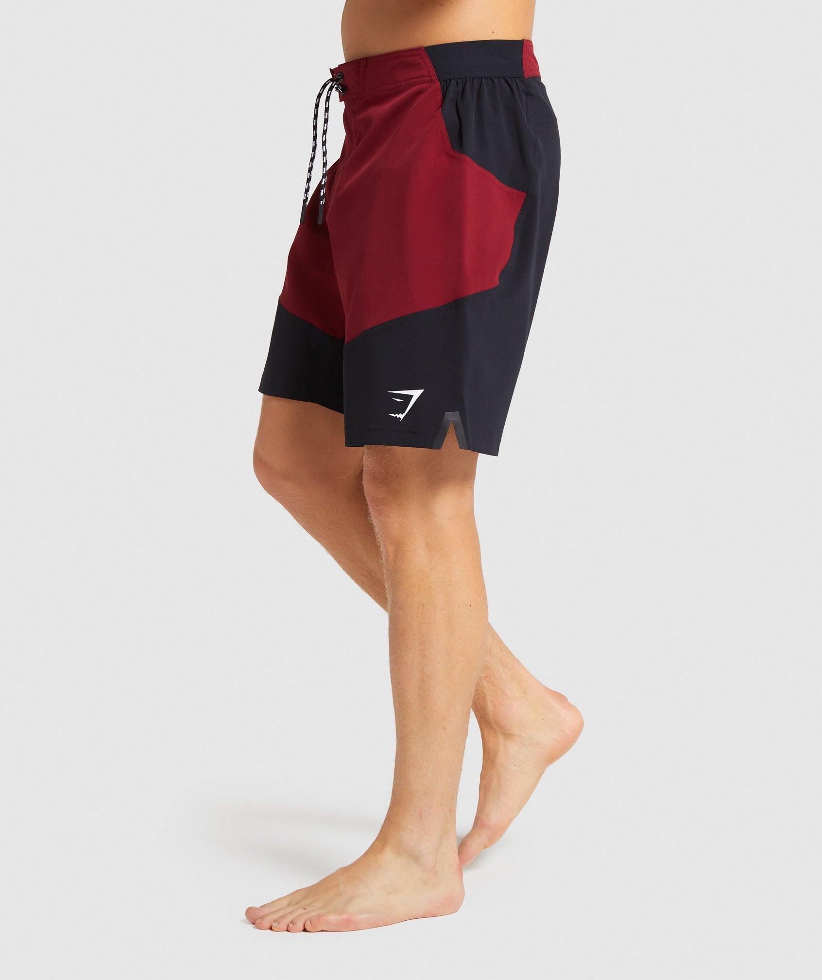 Swim Board Shorts in Claret/Black