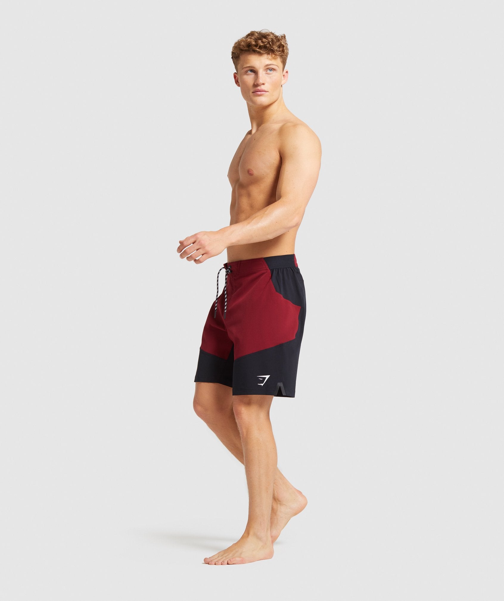 Swim Board Shorts in Claret/Black