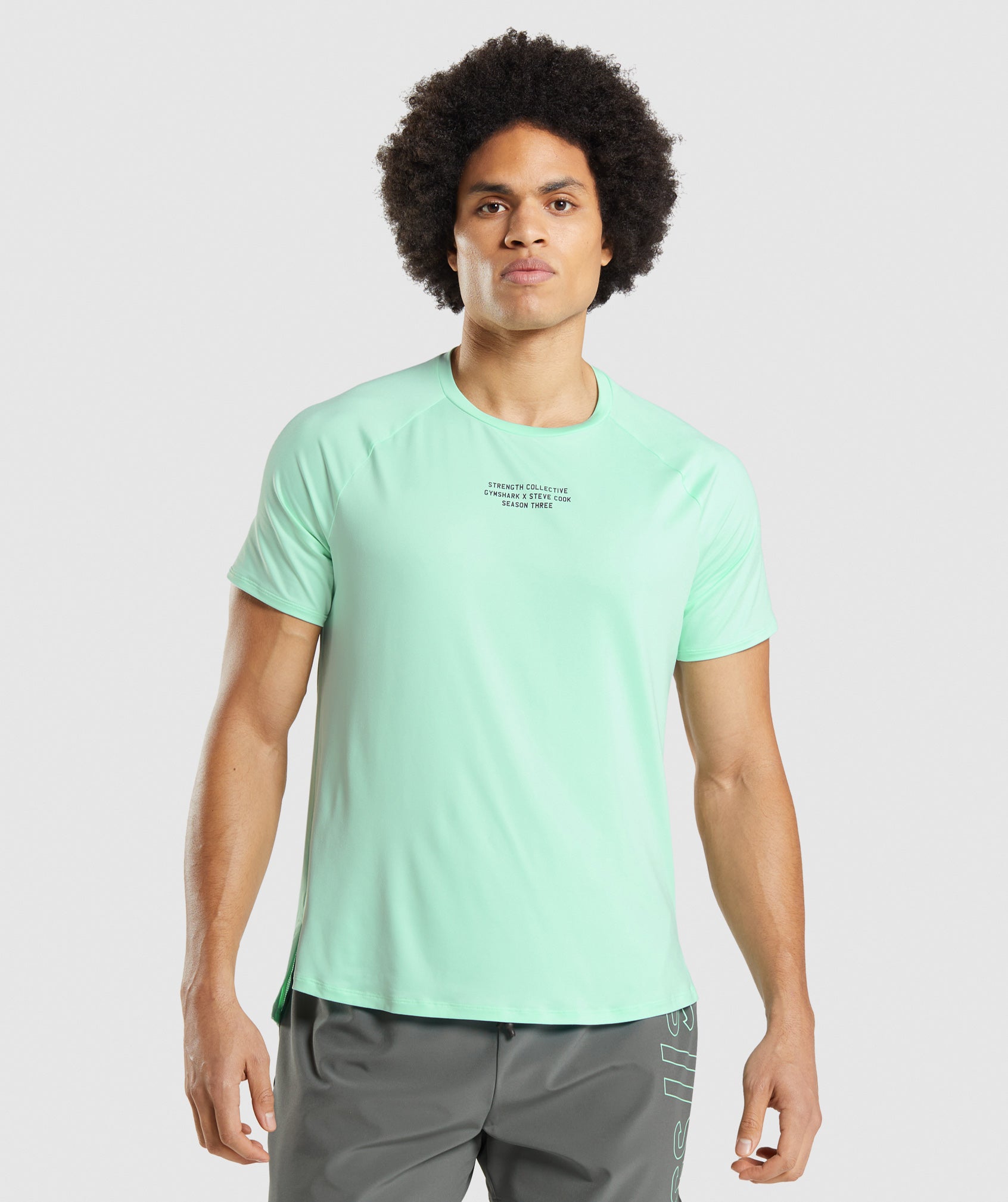 Gymshark//Steve Cook T-Shirt in Turbo Blue - view 2