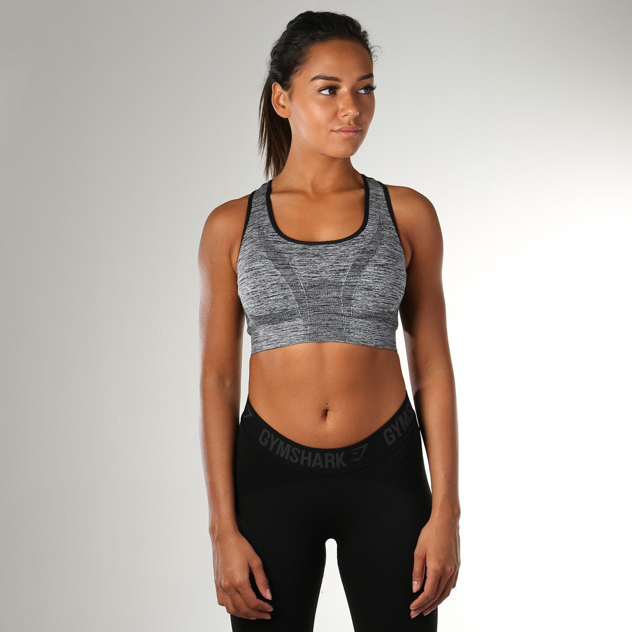 Seamless Sports Bra in Charcoal - view 1