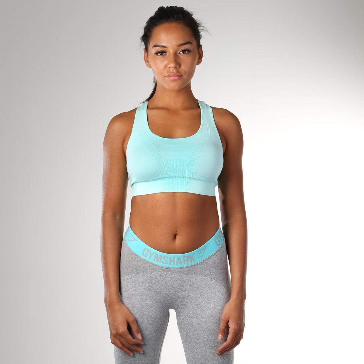 Seamless Sports Bra in Mint Green - view 3