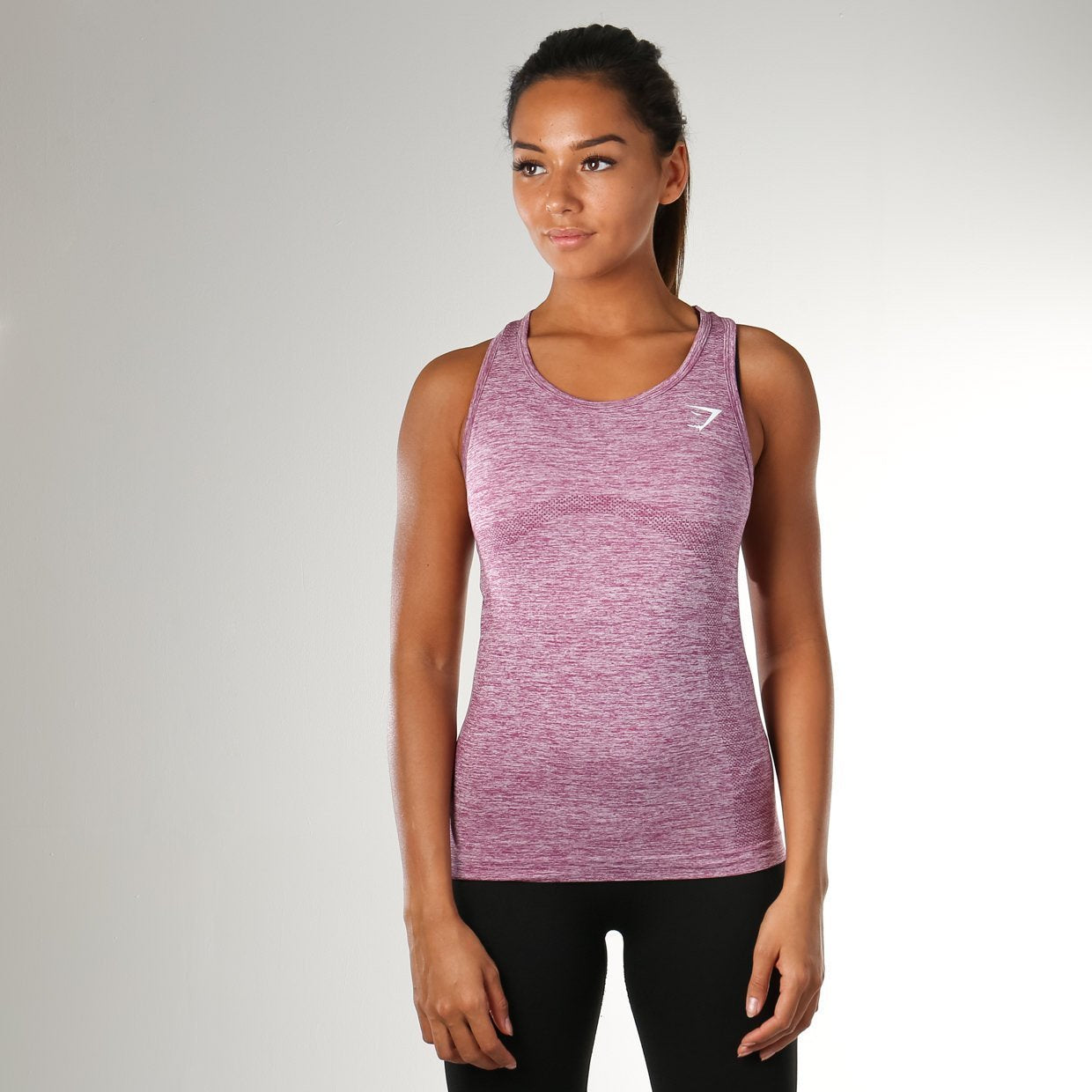 Seamless Vest in Plum Marl - view 1