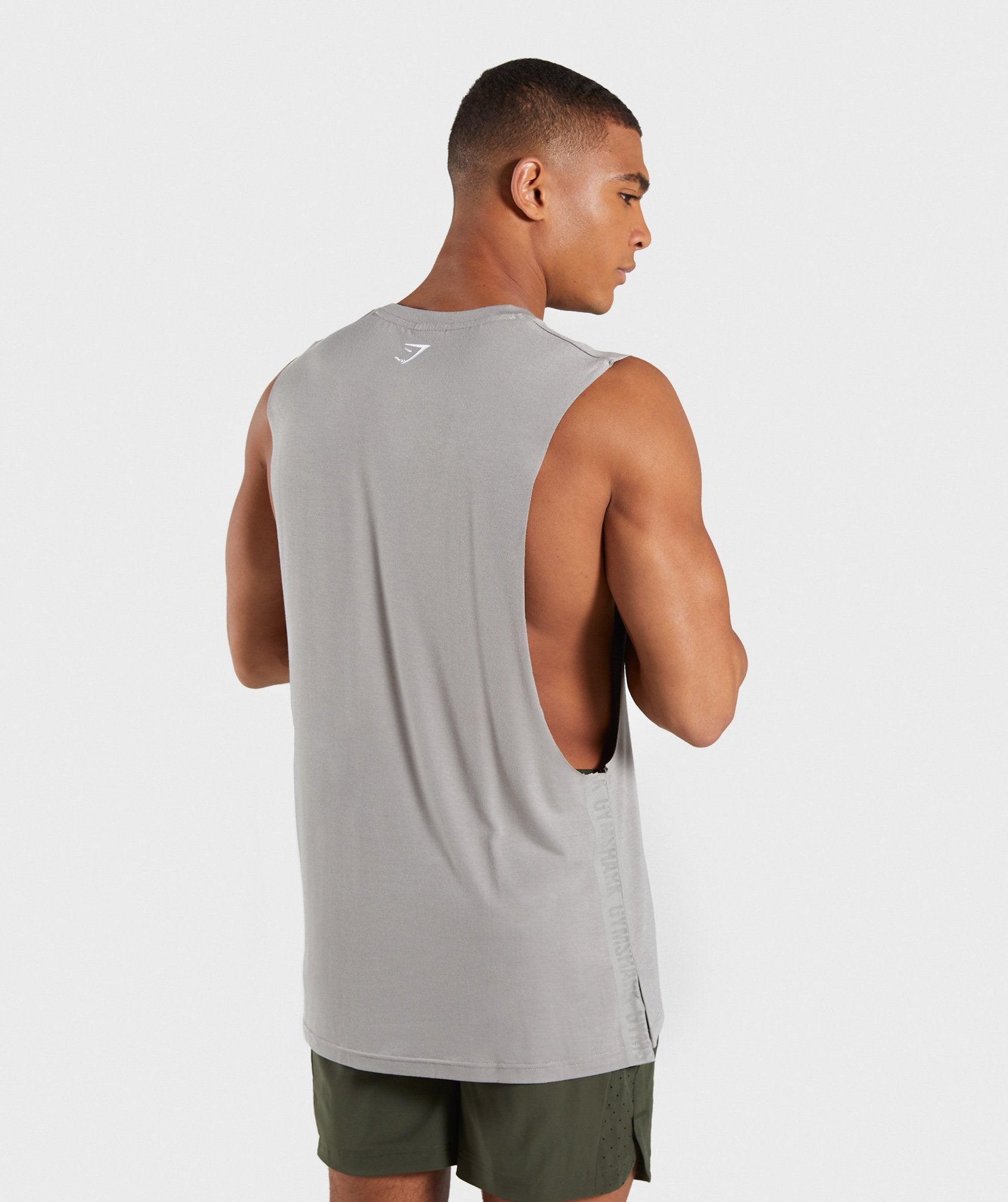 Shadow Drop Armhole Tank in Grey - view 3