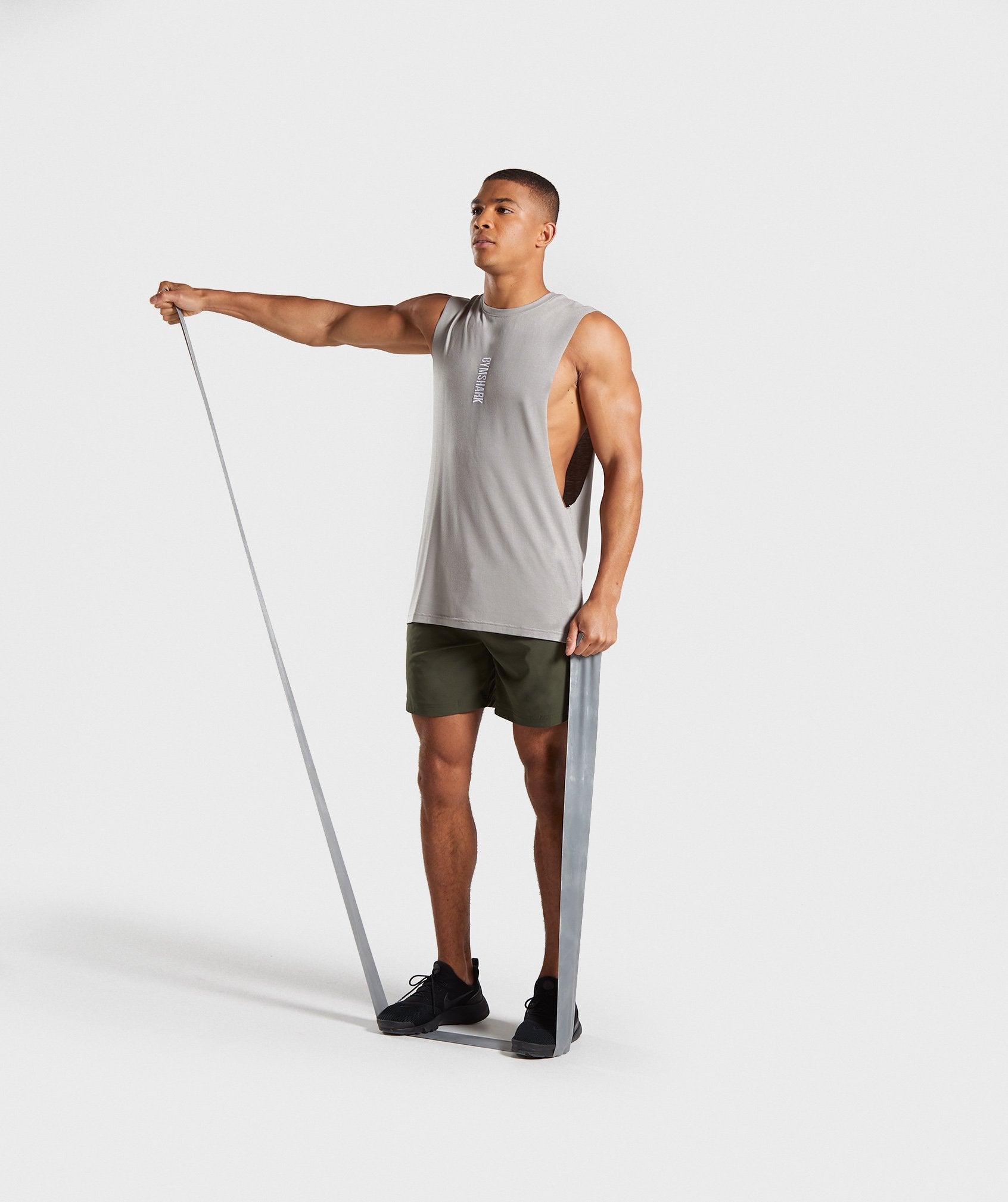 Shadow Drop Armhole Tank in Grey - view 4